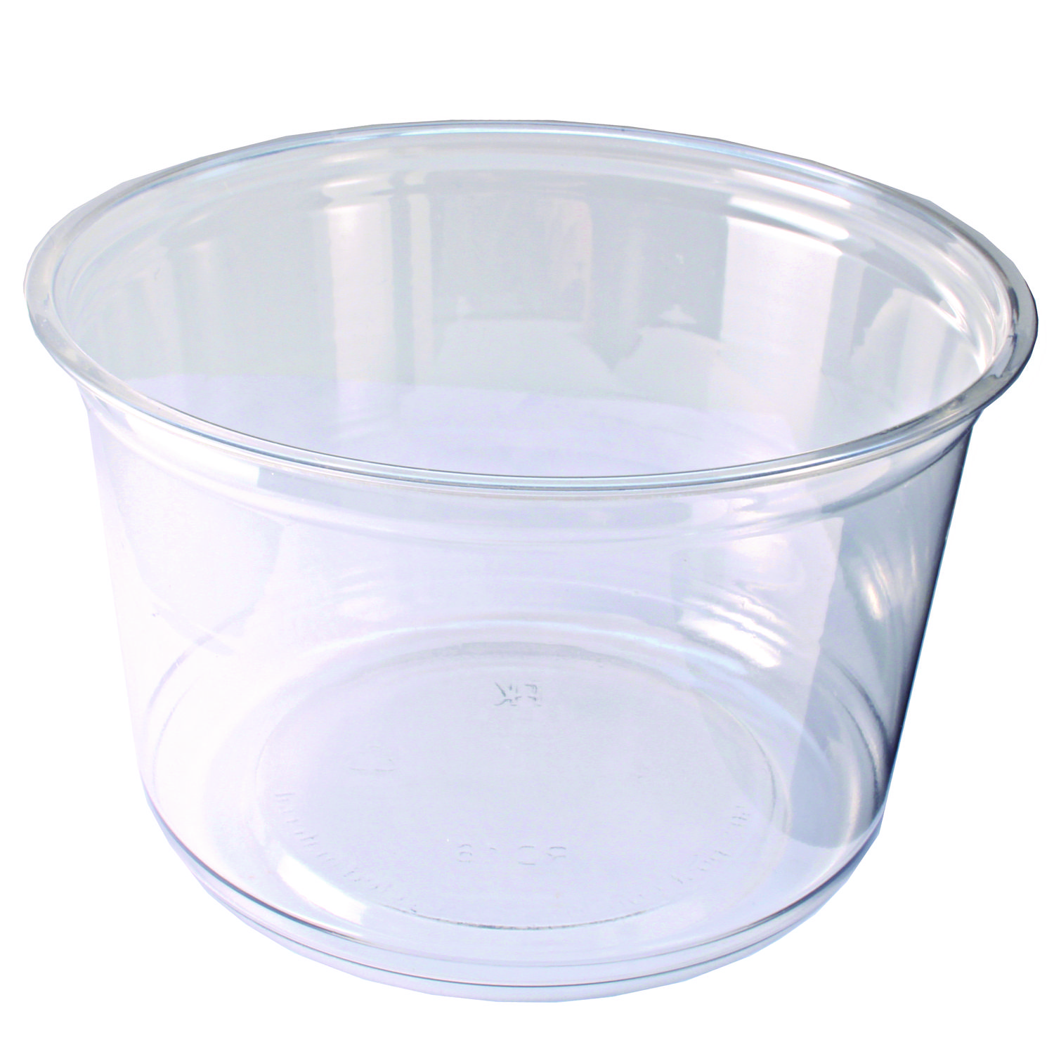 Recycleware Round Deli Container, 16 oz, 4.6″ Diameter x 3″ h, Clear, Plastic, 500/Carton