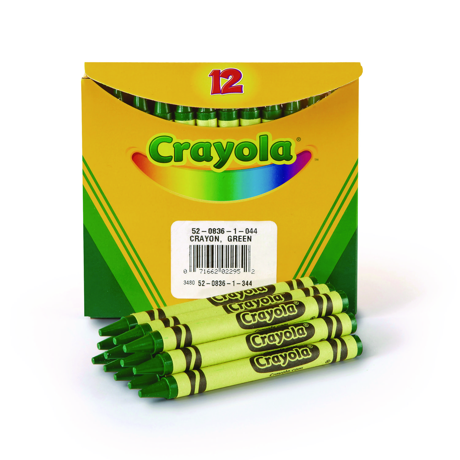 Bulk Crayons, Green, 12/Box