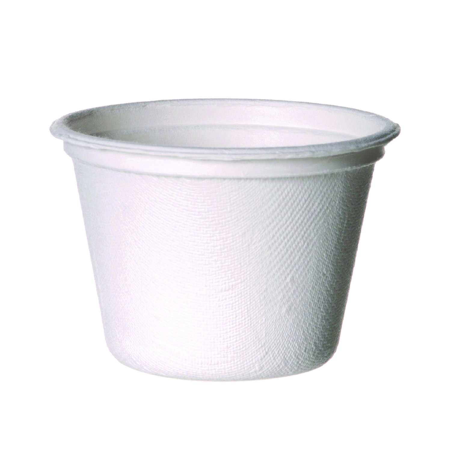 Vanguard Renewable and Compostable Sugarcane Portion Cups, 4 oz, White, 1,000/Carton
