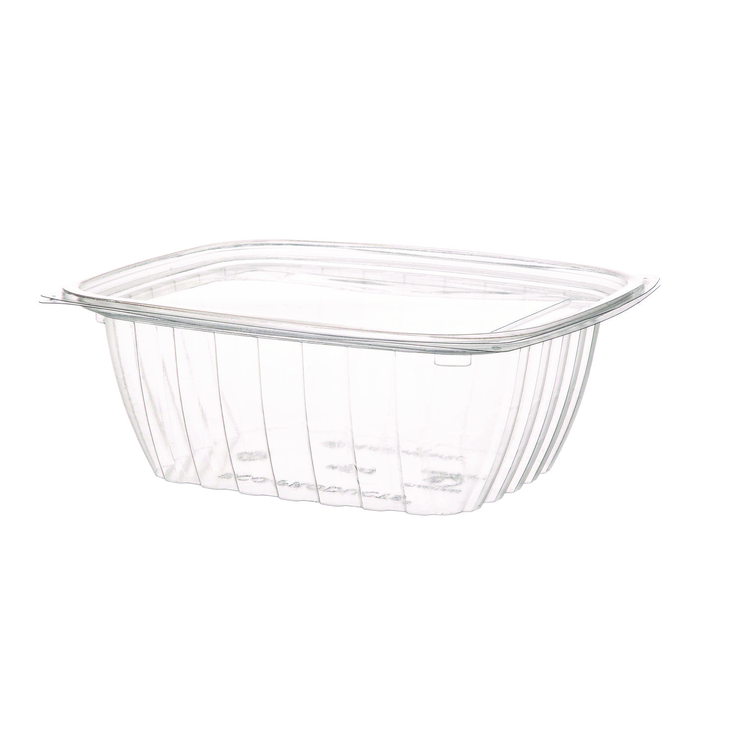 Renewable and Compostable Rectangular Deli Containers, 32 oz, 7.5 x 6.5 x 3, Clear, Plastic, 50/Pack, 4 Packs/Carton