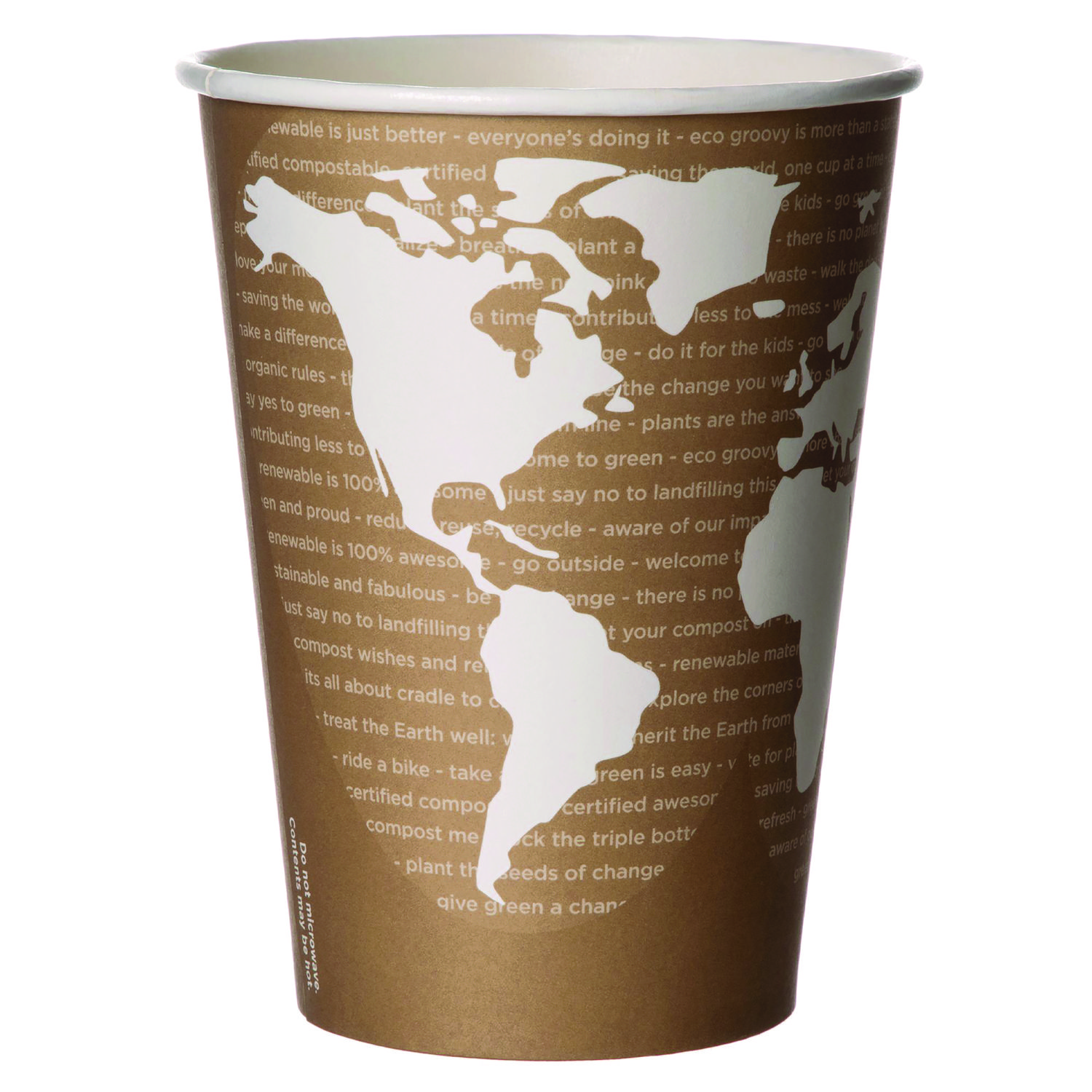 World Art Renewable and Compostable Food Container, 32 oz, 4.05" Diameter x 5.8" h, Tan, Paper, 25/Pack, 20 Packs/Carton