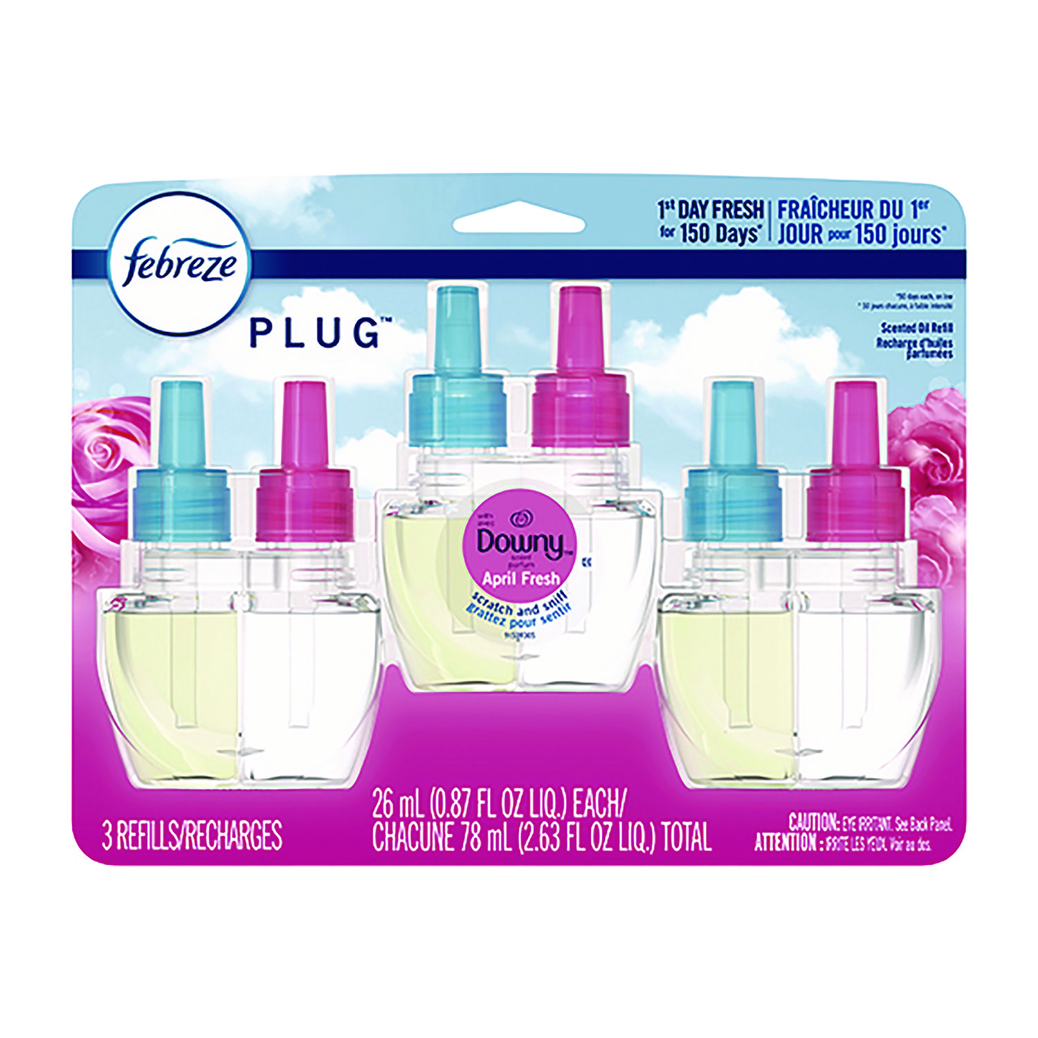 PLUG Air Freshener Refills, Downy April Fresh, 0.87 oz