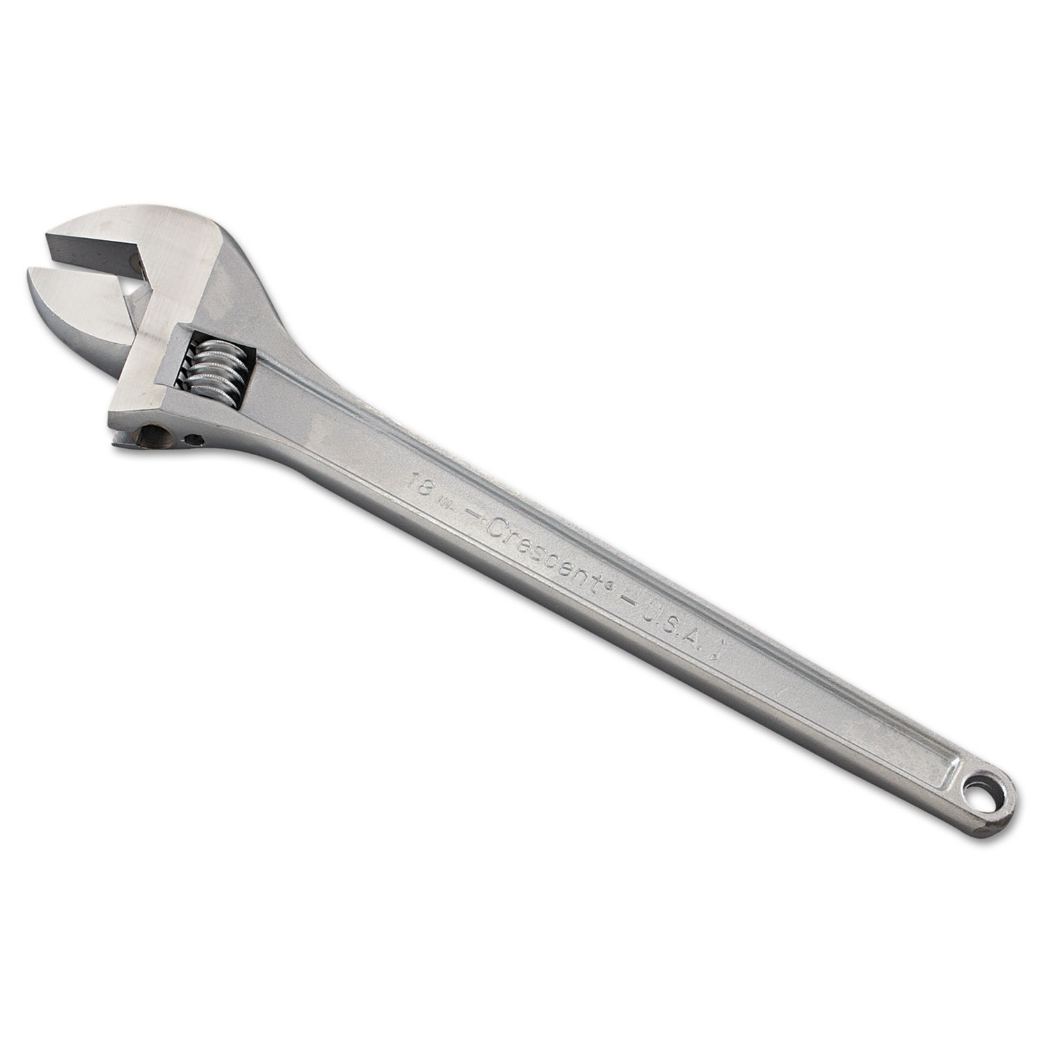 Crescent Adjustable Wrench, 18 Long, 2 1/16 Opening, Chrome