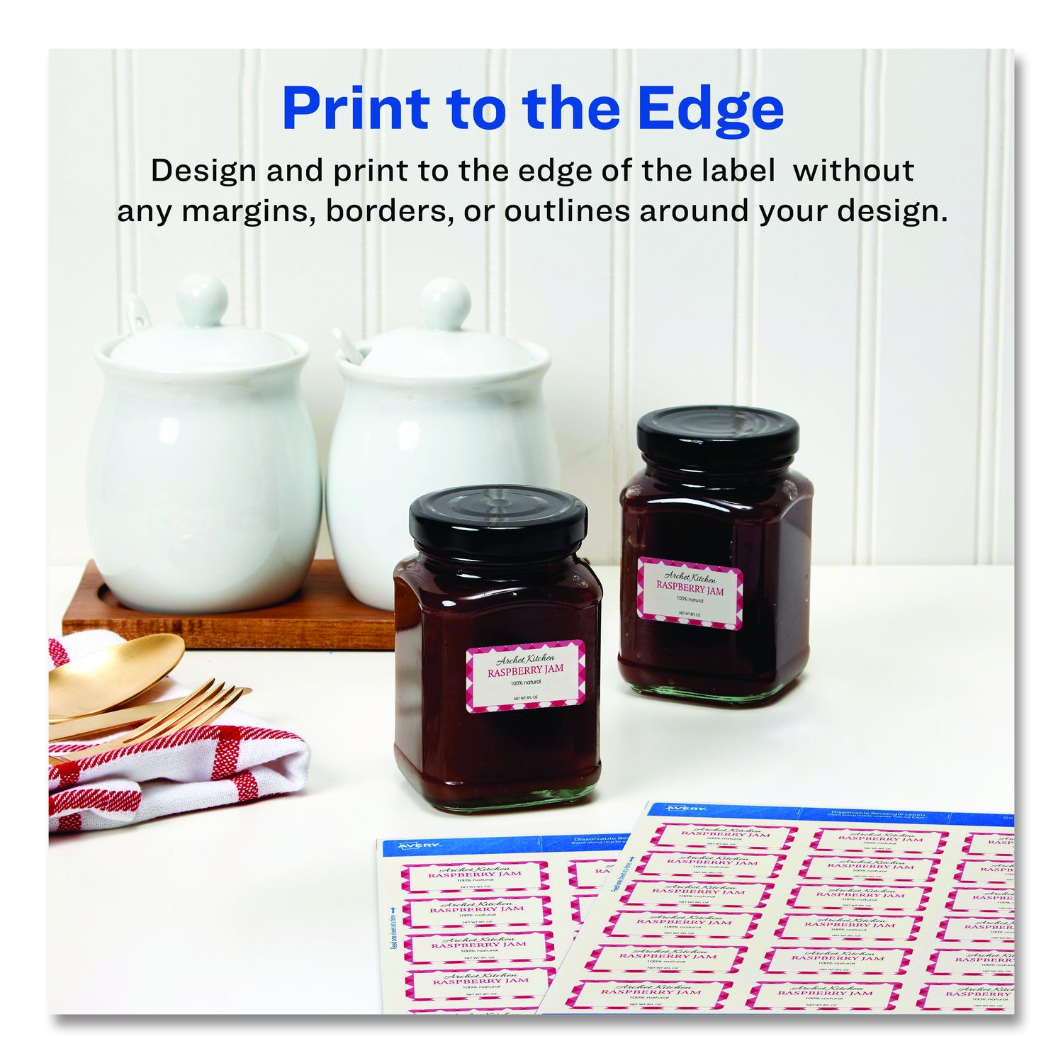 White Dissolvable Labels w/ Sure Feed, 1.25 x 2.38, White, 90/PK ...
