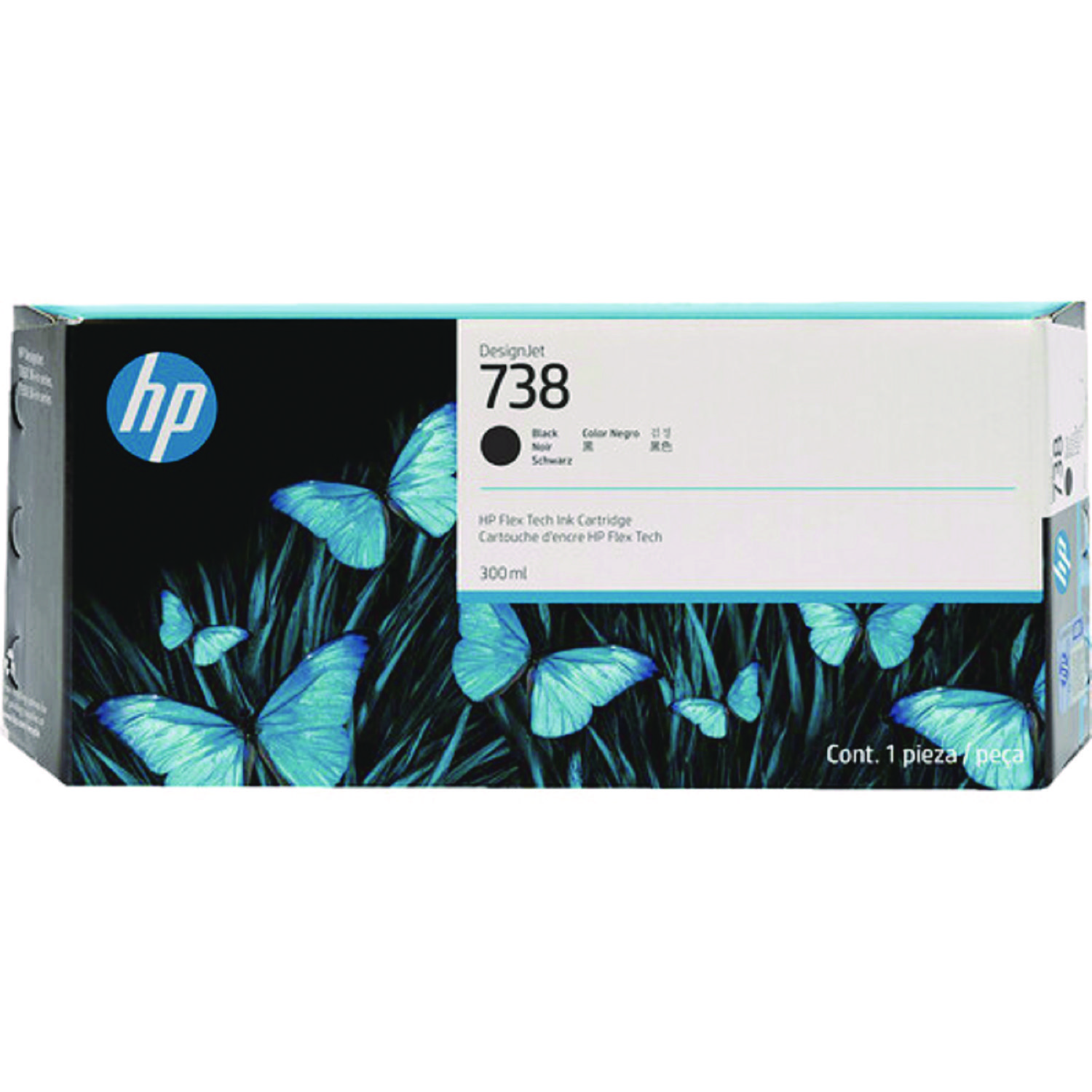 HP 738 (498Q0A) Black Original DesignJet Ink Cartridge