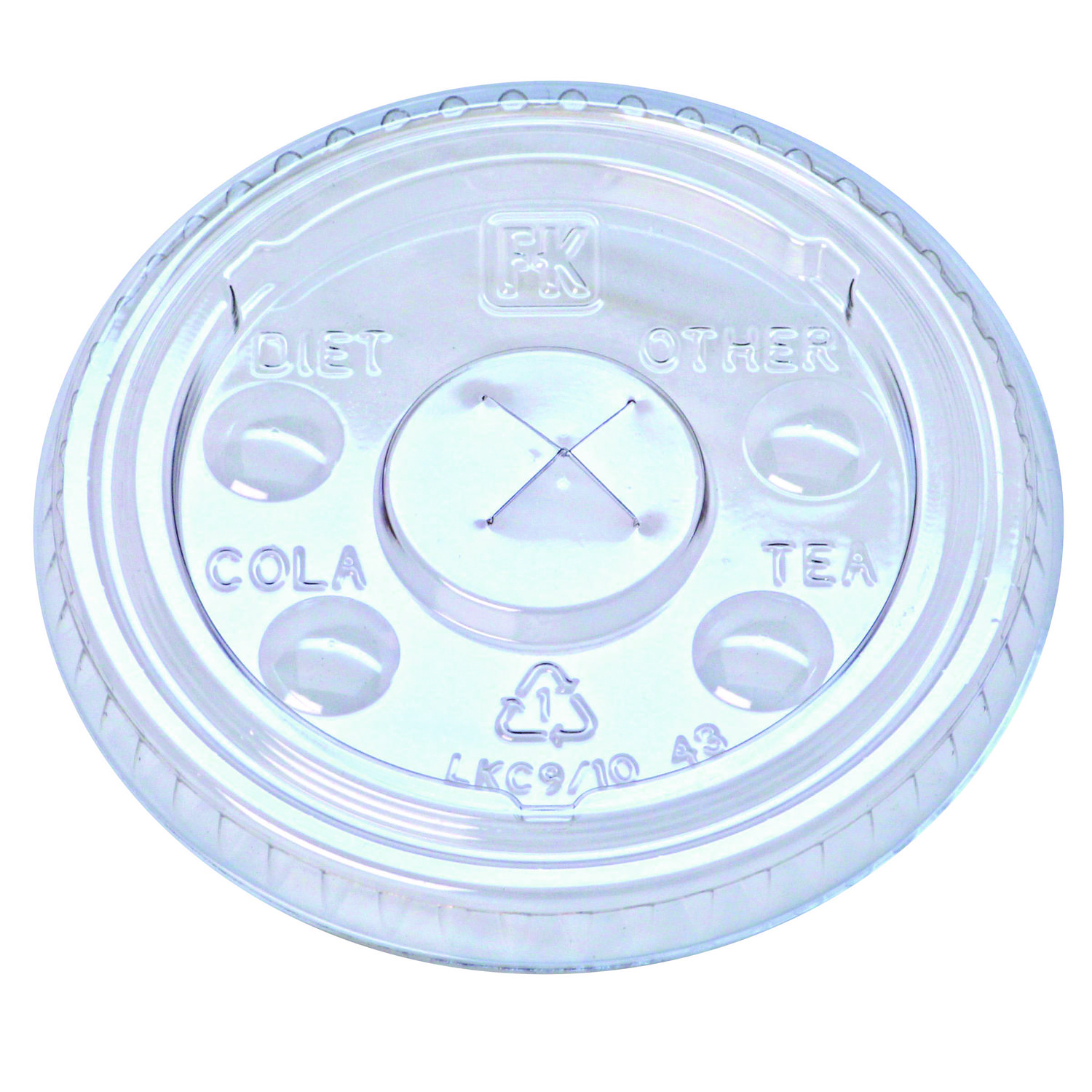 Kal-clear Nexclear Drink Cup Lids, Straw X-slot, Fits 9 To 10 Oz Cold 