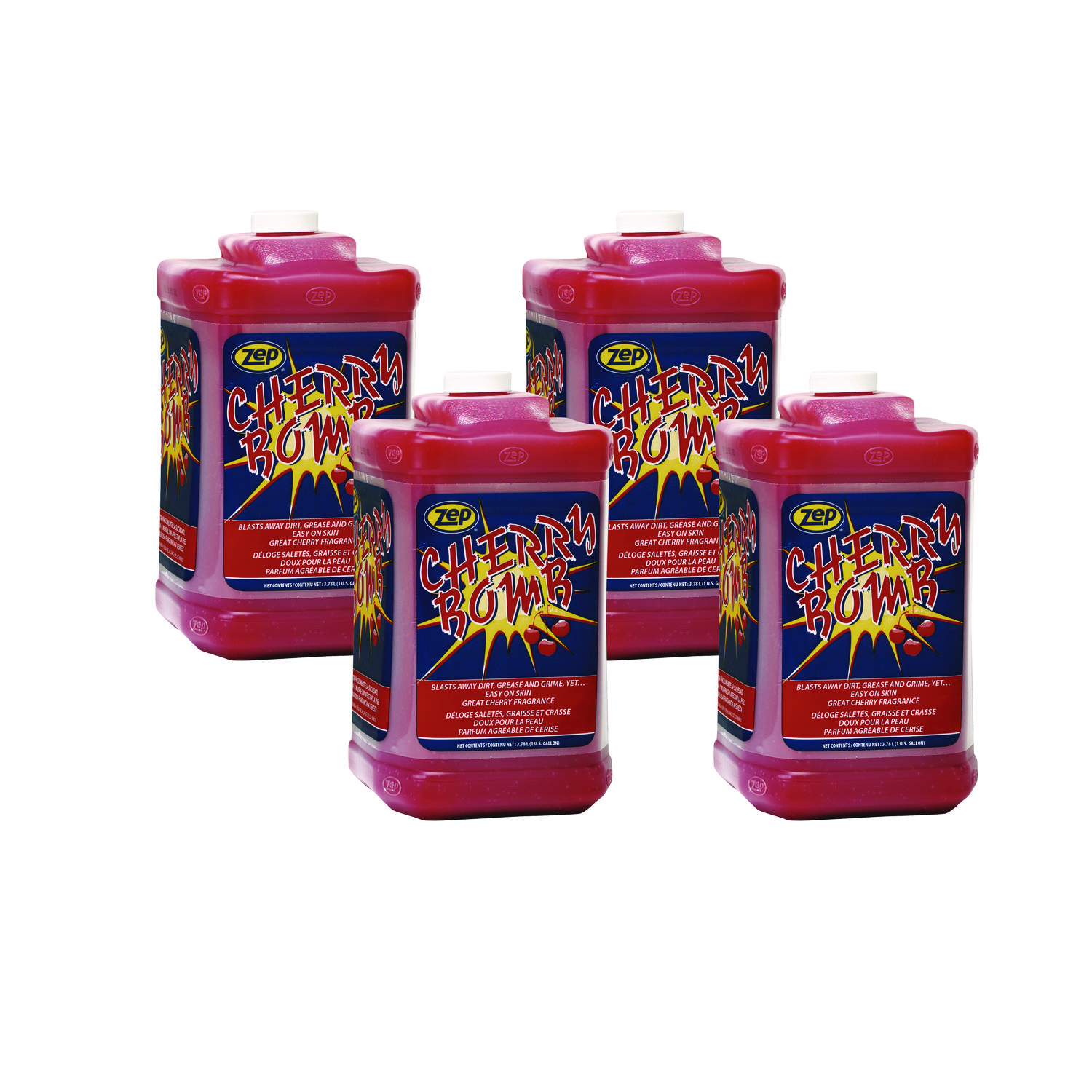 Cherry Bomb Hand Cleaner Refill, Cherry Scent, 1 gal, 4/Carton