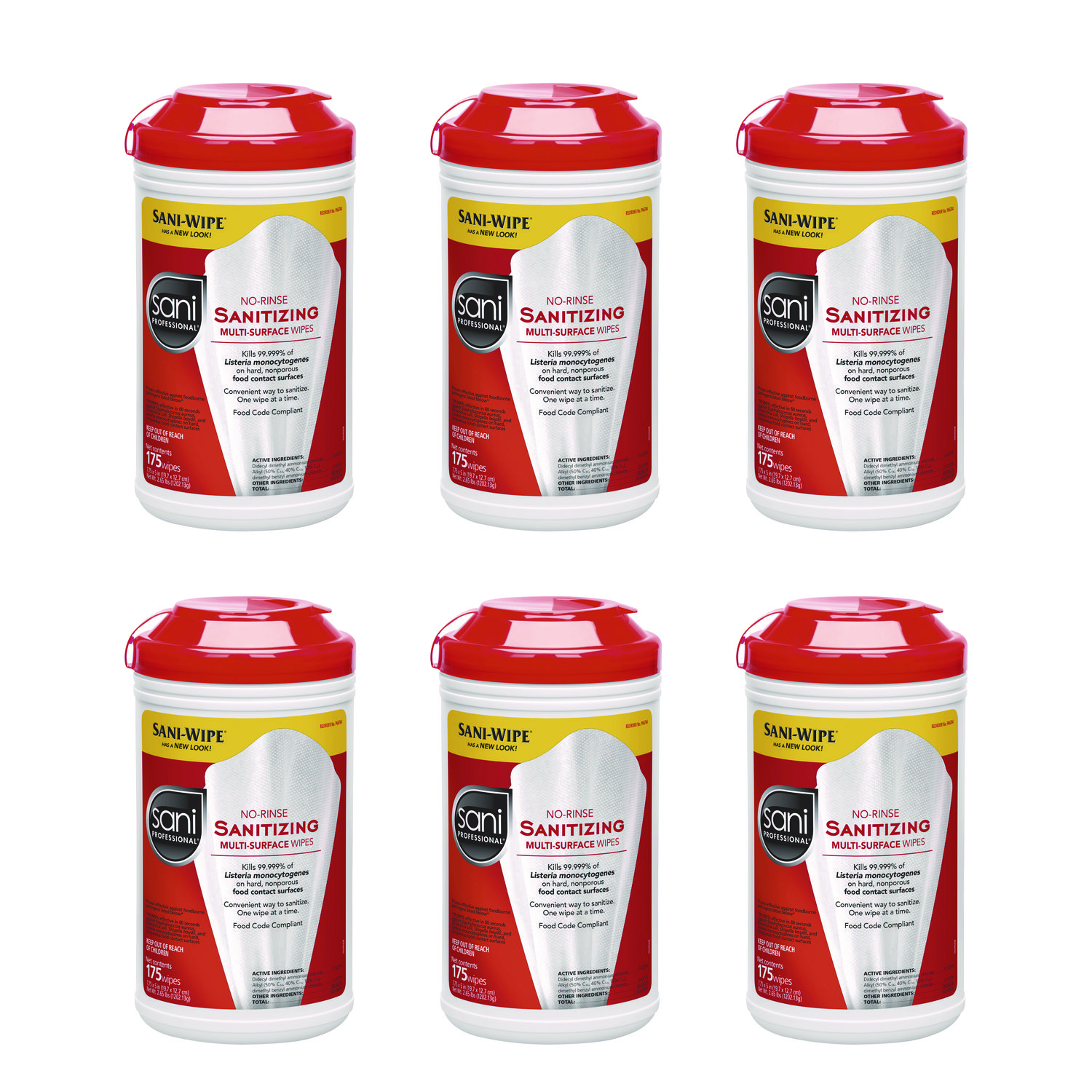 Sani Professional® No-Rinse Sanitizing Multi-Surface Wipes, Unscented