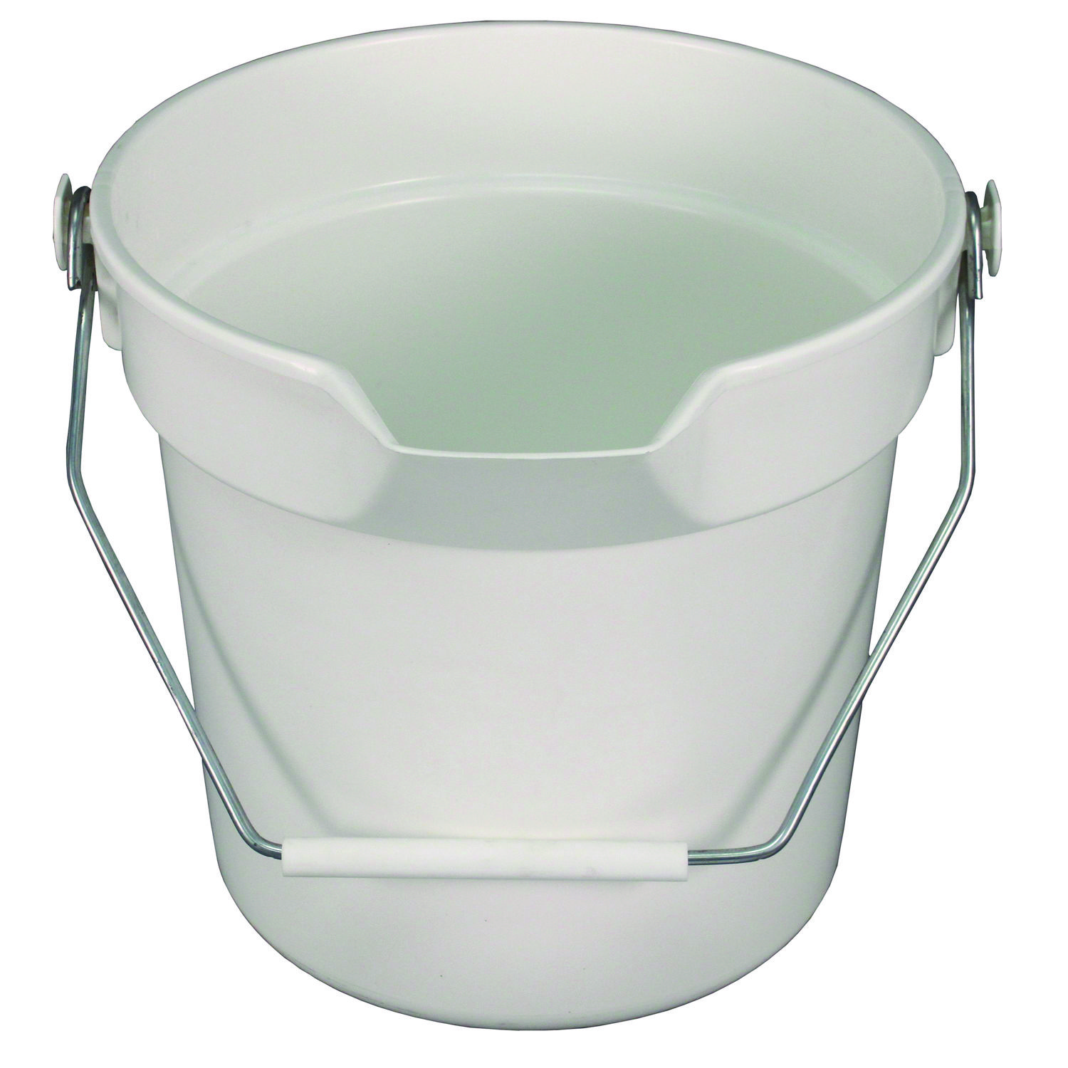 Deluxe Heavy-Duty Bucket, 10 qt, Polypropylene, Gray, 10.63" dia