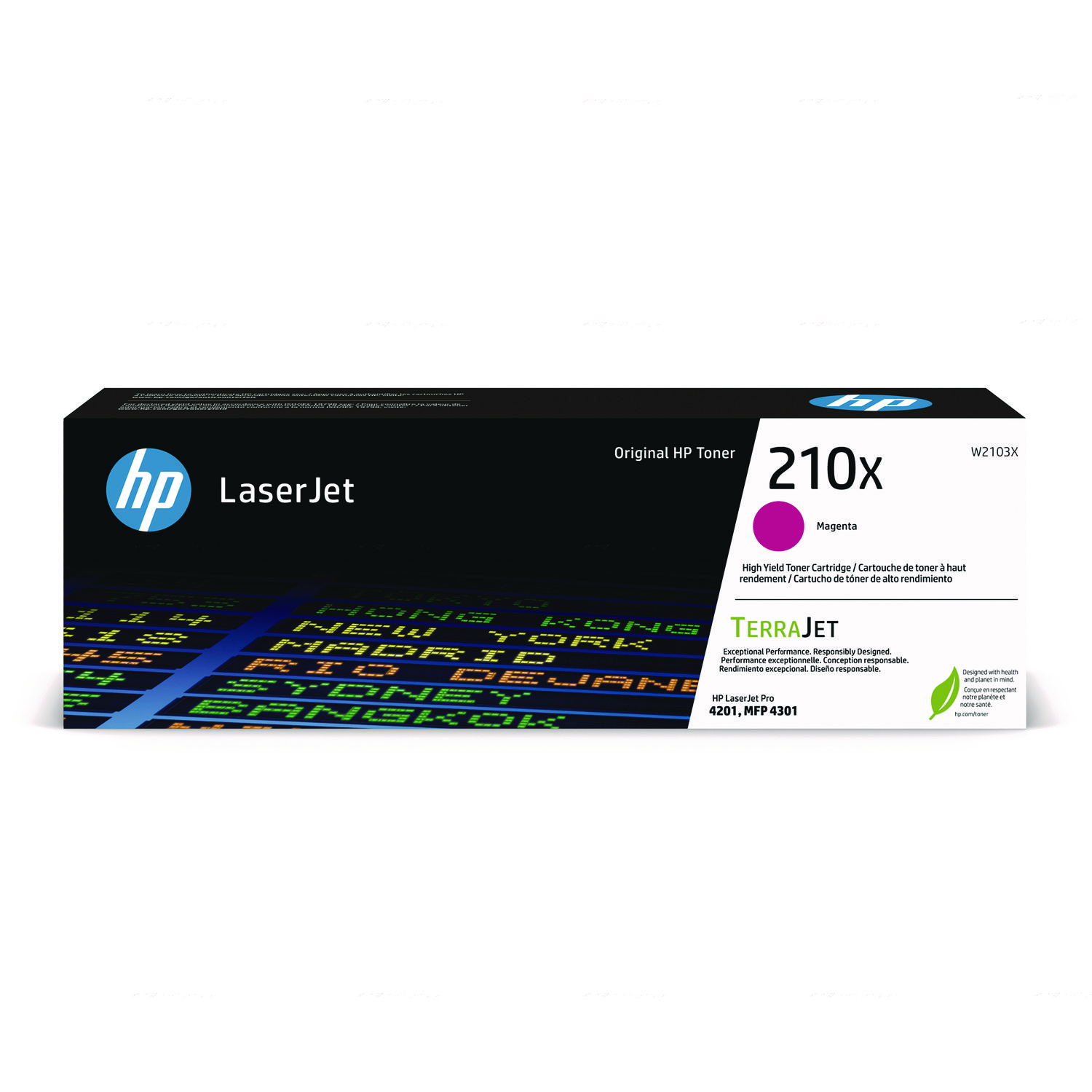 HP 210X, (W2103X) High-Yield Magenta Original LaserJet Toner Cartridge