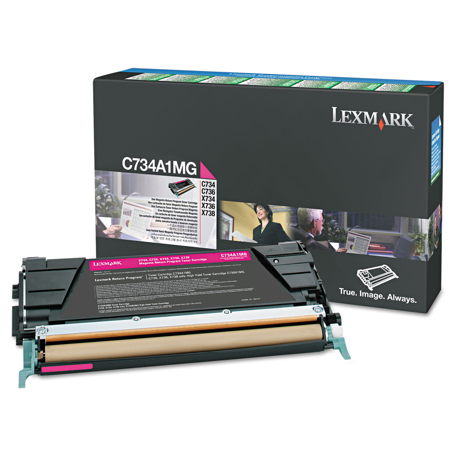  Lexmark X746A1MG X746A1MG Return Program Toner, 7000 Page-Yield, Magenta (LEXX746A1MG) 