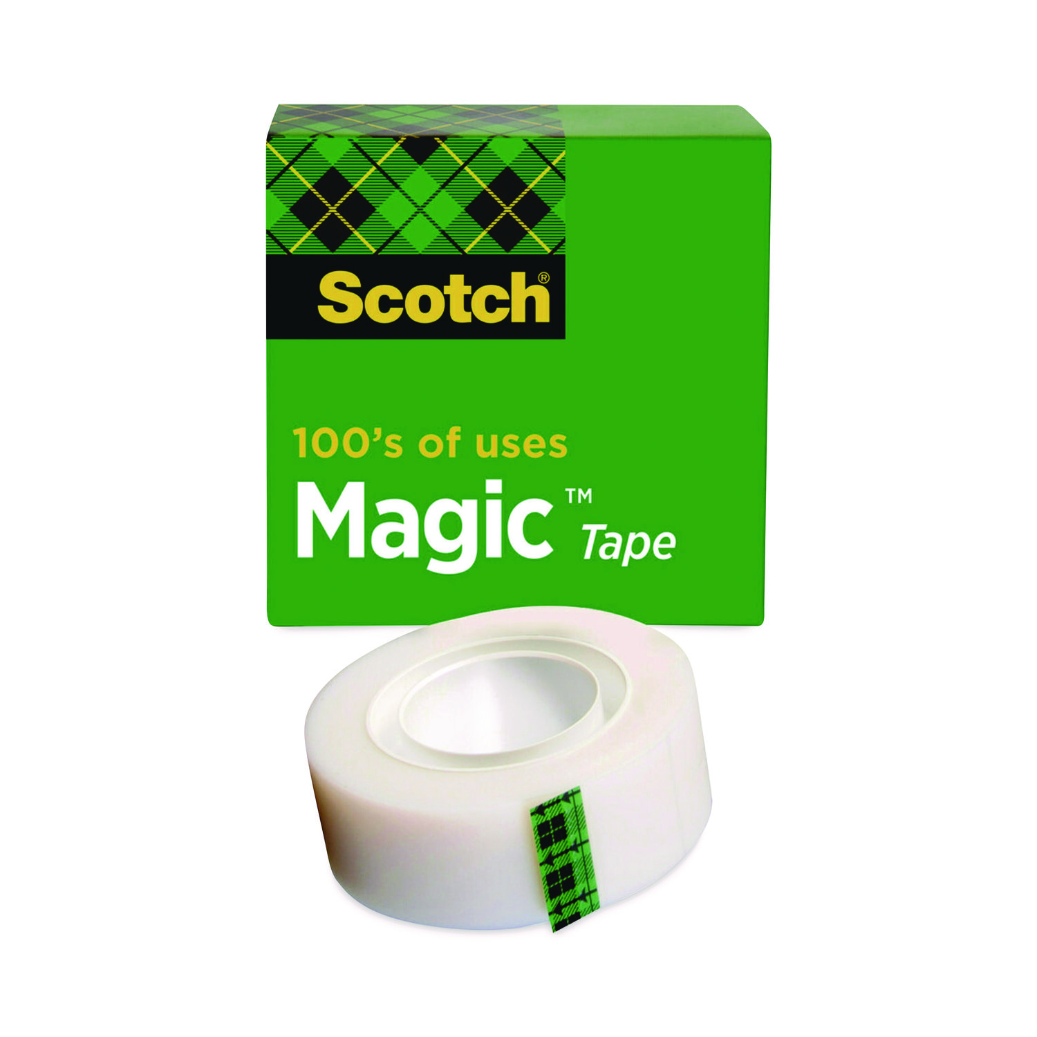 Magic Tape Refill, 1″ Core, 0.75″ x 36 yds, Clear, 12/Pack