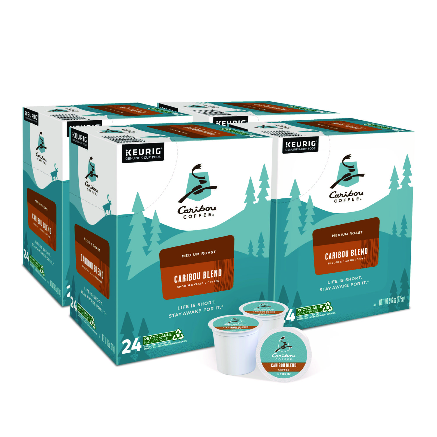 Caribou Blend Coffee K-Cups, 96/Carton