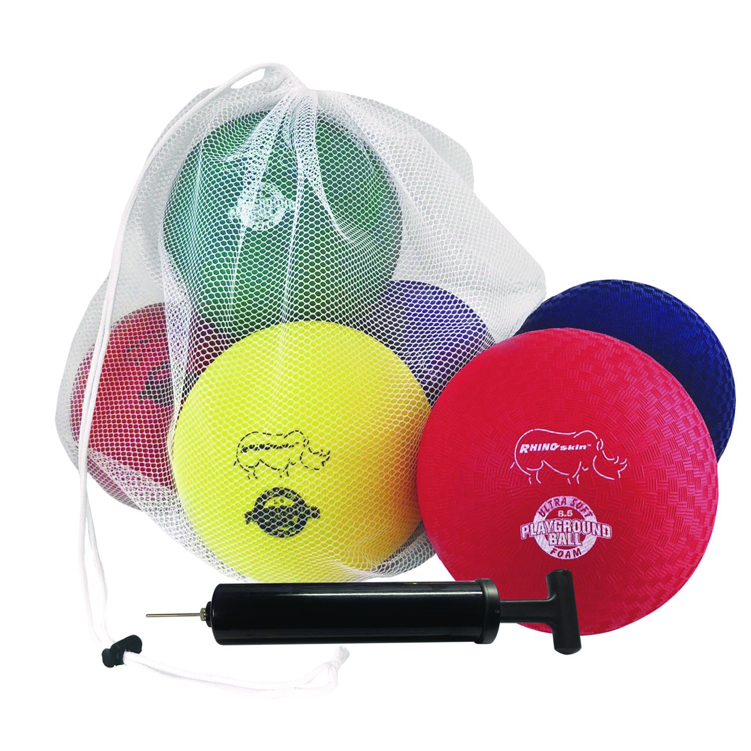 Rhino Soft Playground Ball Set, 8.5″ Diameter, Assorted Colors, 6/Set