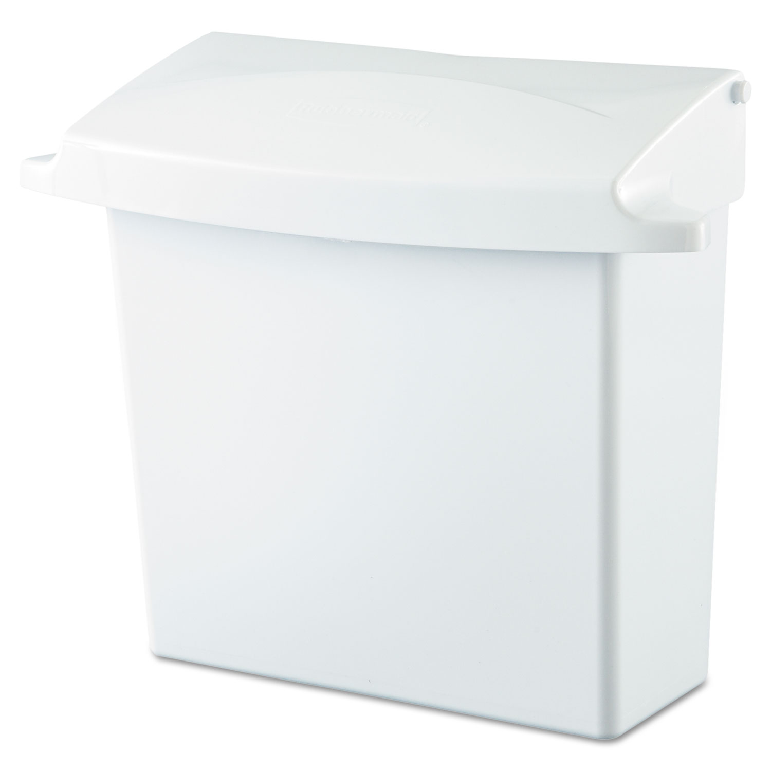  Rubbermaid Commercial FG614000WHT Sanitary Napkin Receptacle with Rigid Liner, Rectangular, Plastic, White (RCP614000) 