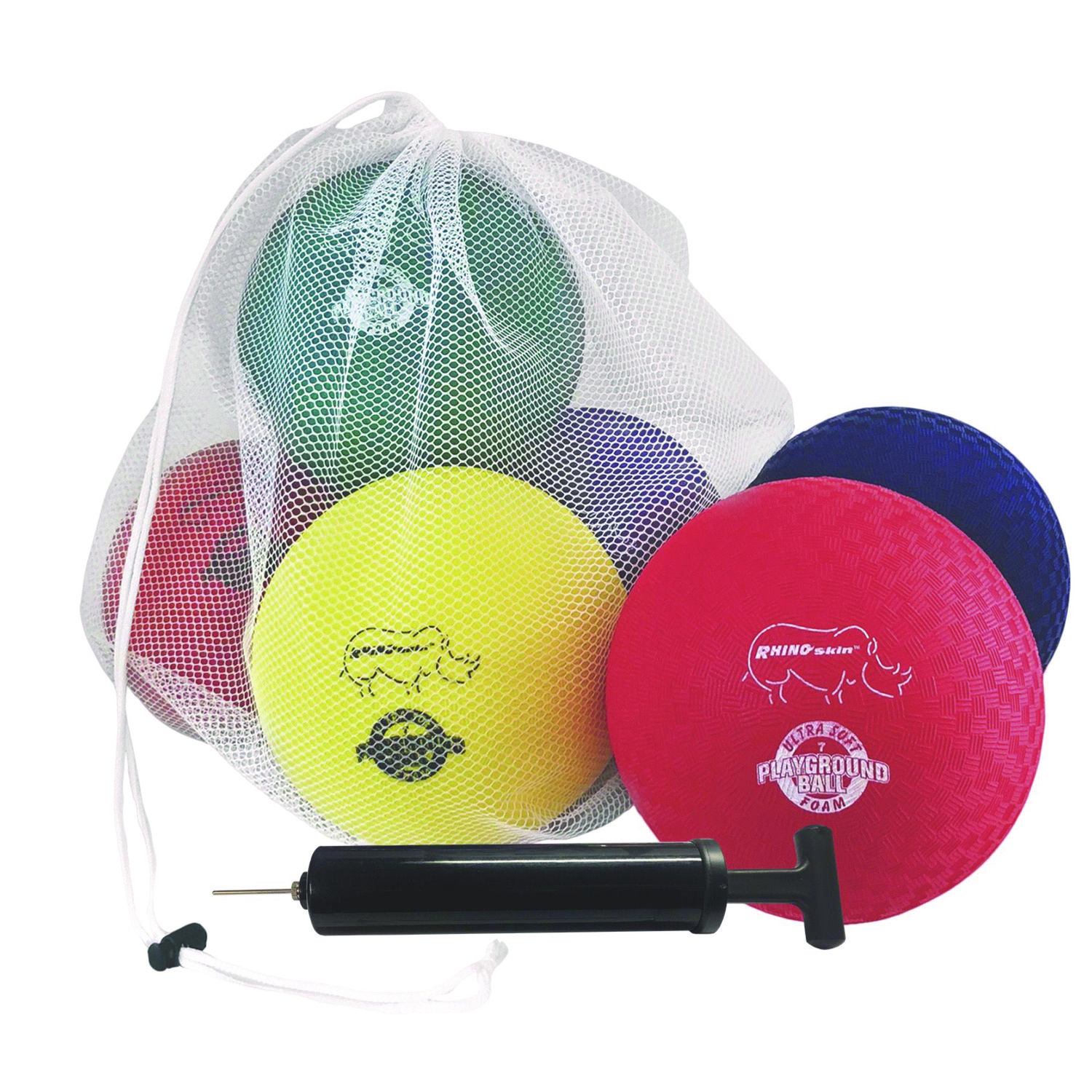 Rhino Soft Playground Ball Set, 7″ Diameter, Assorted Colors, 6/Set