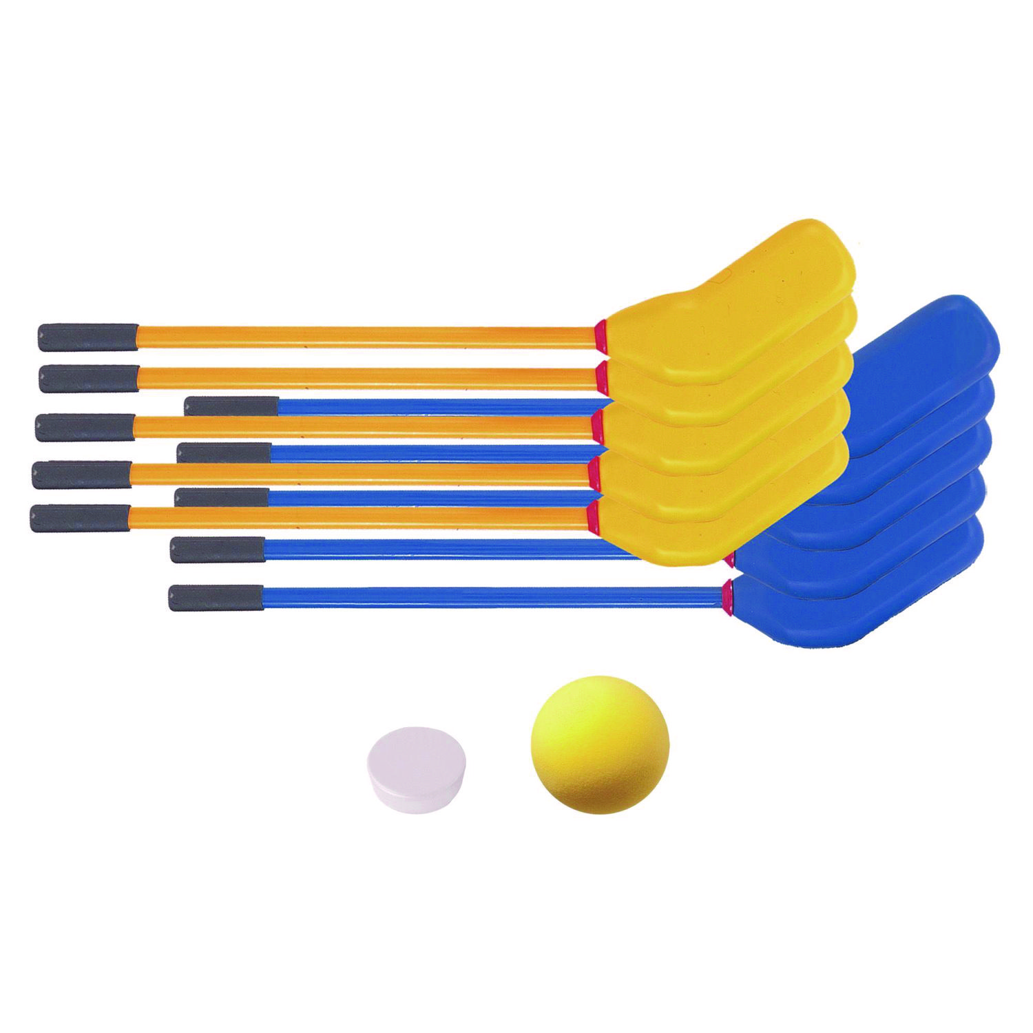 Rhino Soft Hockey Set, 30″ Long, (10) Sticks/7″ Ball/4″ Puck