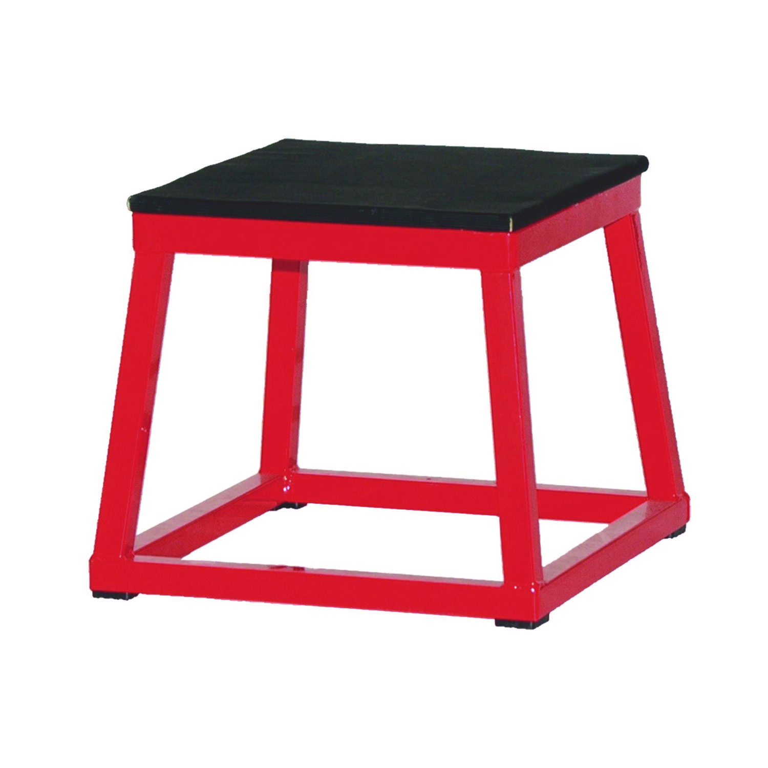 Plyo Box, 15″ x 15″, Plywood/Rubber/Steel, Red/Black