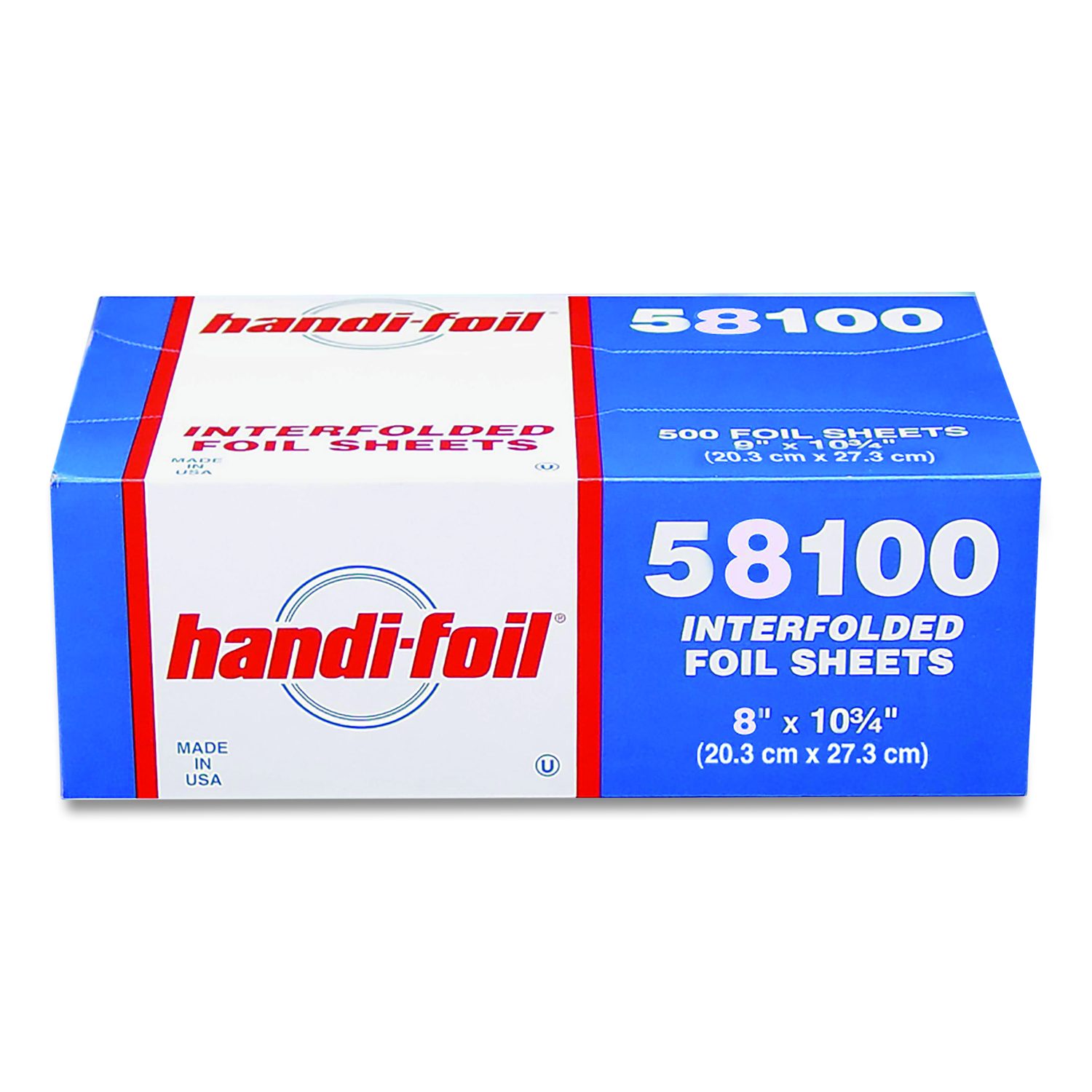 Interfolded Foil Sheets, 55 Gauge, 8 x 10.75, 500/Box, 6 Boxes