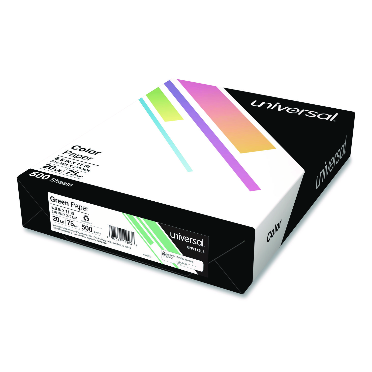 Deluxe Colored Paper, 20 lb Bond Weight, 8.5 x 11, Green, 500/Ream