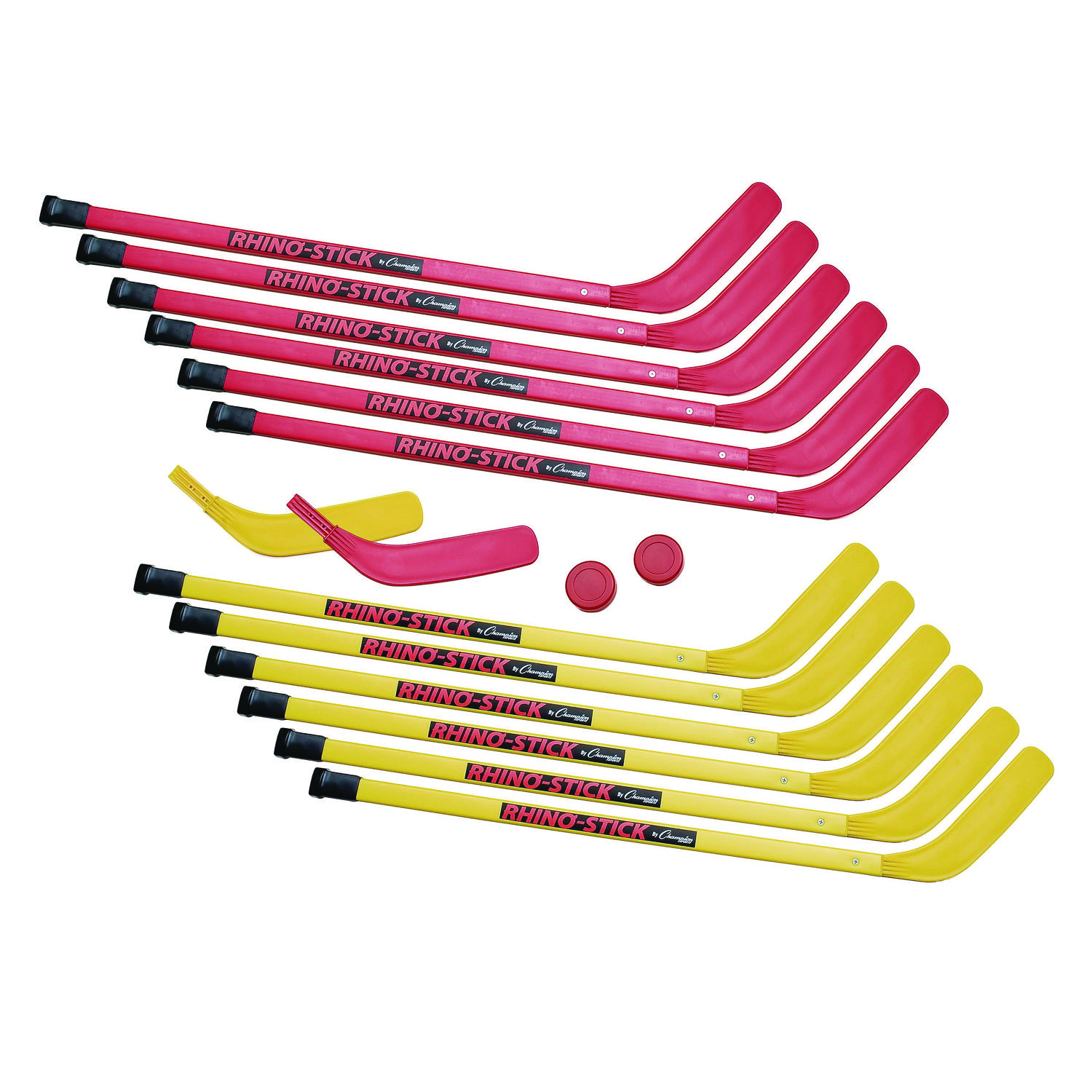 Indoor ABS Kids Hockey Set, 2 Pucks, 12 Sticks