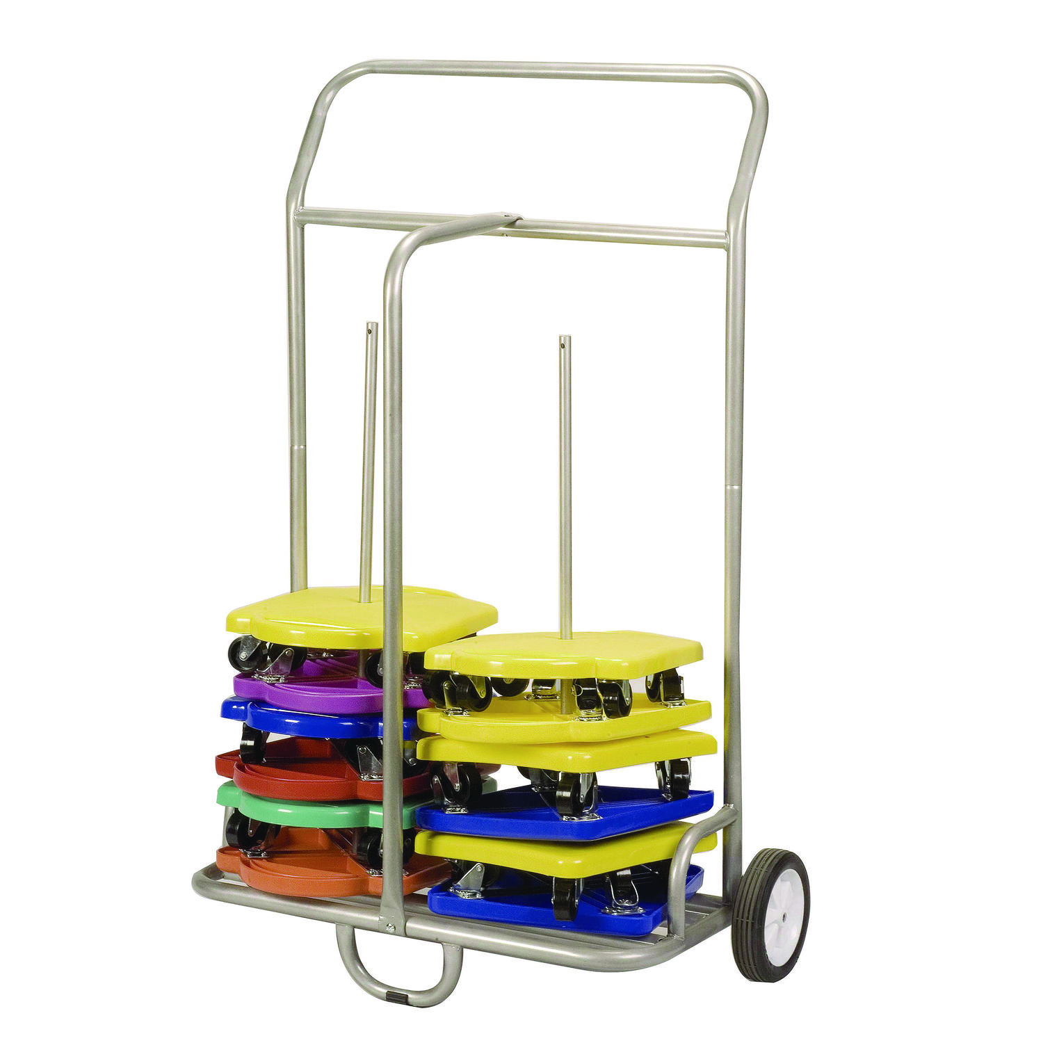 Champion Sports Scooter Storage Cart, Metal, 132 lb Capacity, 16 x 32 x 48, Silver