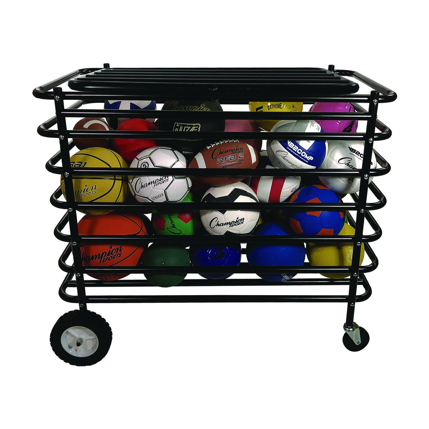 Ultimate Lockable Ball Locker, 24″ x 44″ x 39″, Black