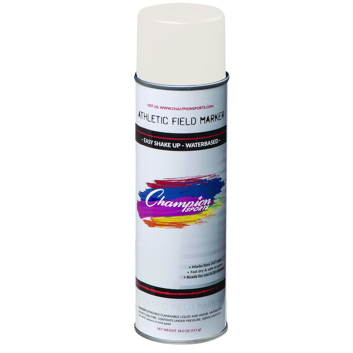 Field Marking Paint, 18 oz Aerosol Spray, White