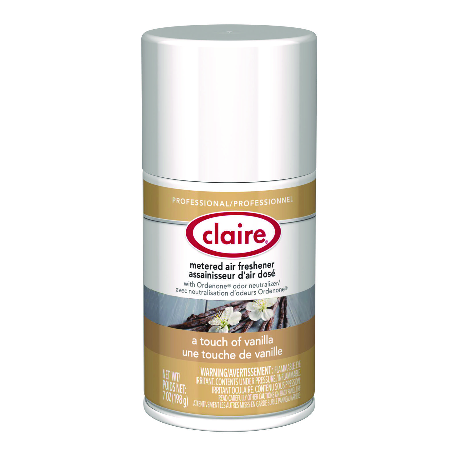 Metered Air Freshener, Vanilla, 7 oz Aerosol Spary, 12/Carton