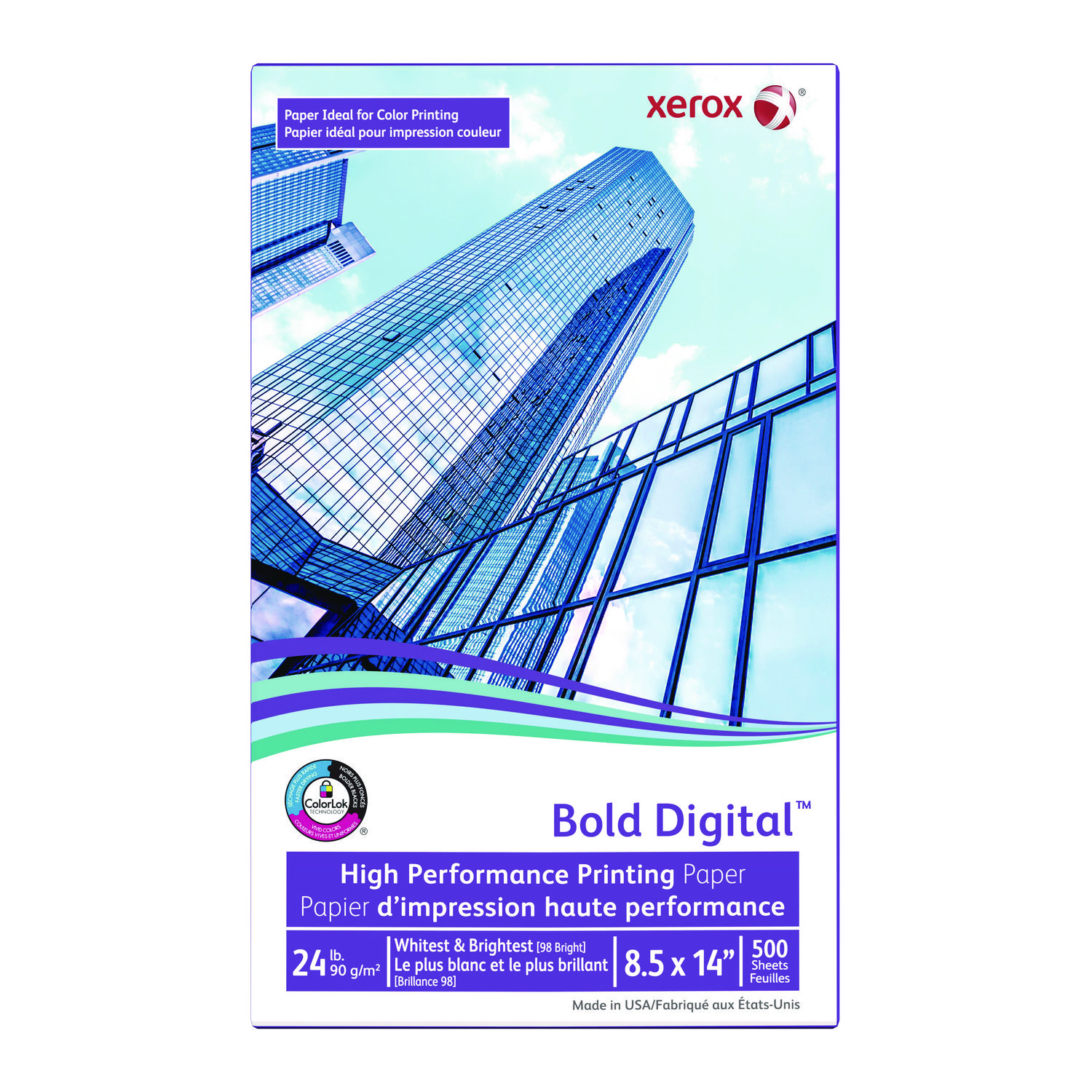 Bold Digital Printing Paper, 98 Bright, 24 lb Bond Weight, 8.5 x 14, White, 500 Sheets/Ream, 8 Reams/Carton