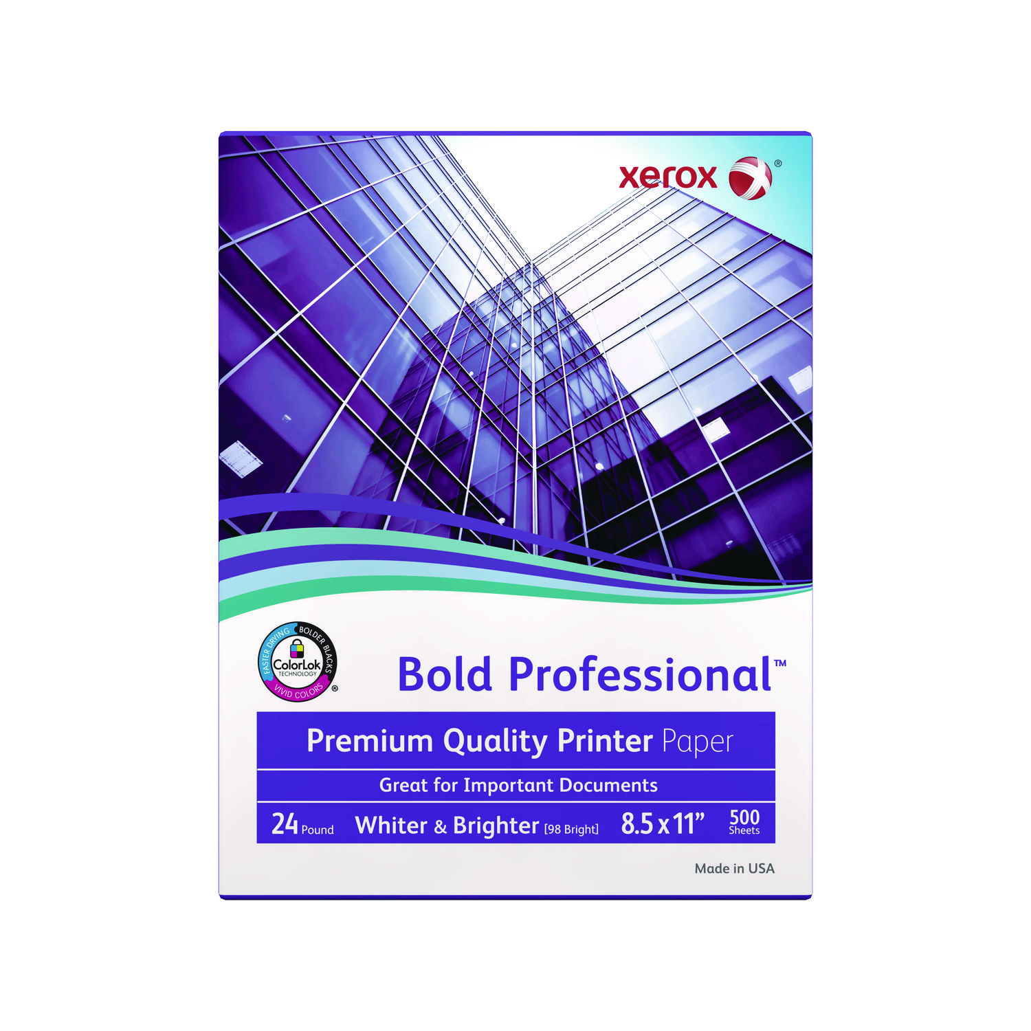 Bold Professional Quality Paper, 98 Bright, 24 lb Bond Weight, 8.5 x 11, White, 500/Ream