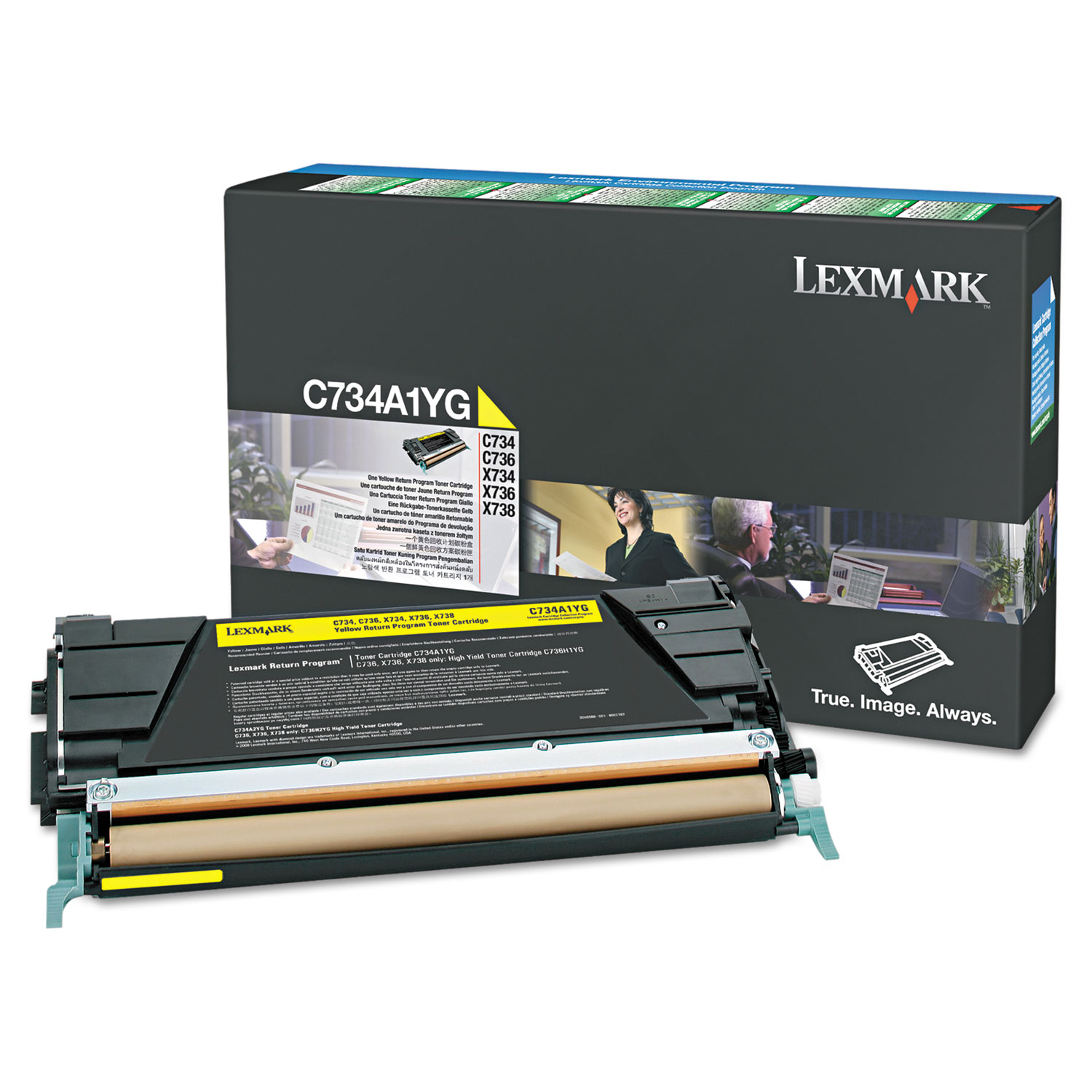  Lexmark C748H1YG C748H1YG Return Program High-Yield Toner, 10000 Page-Yield, Yellow (LEXC748H1YG) 