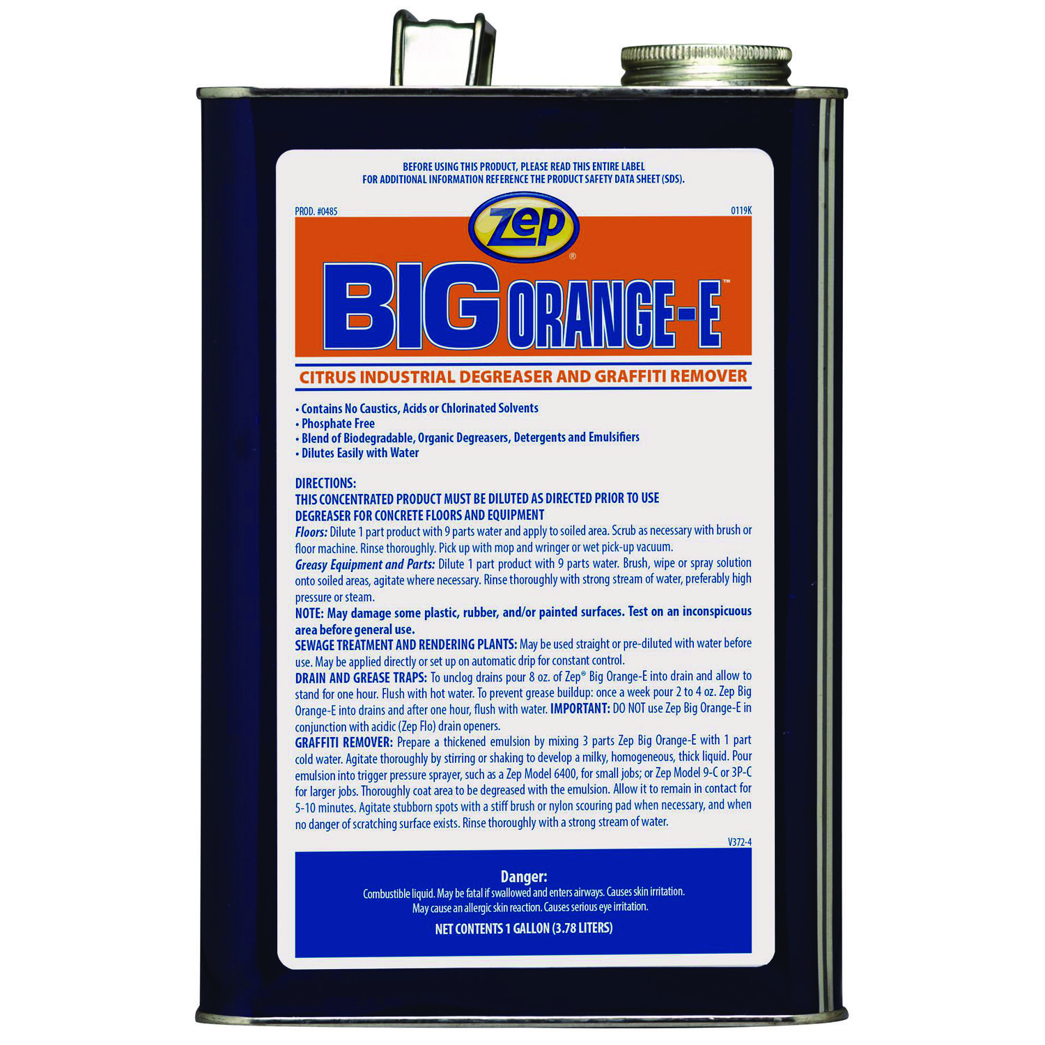 Big Orange E, 1 gal Can, 4/Carton