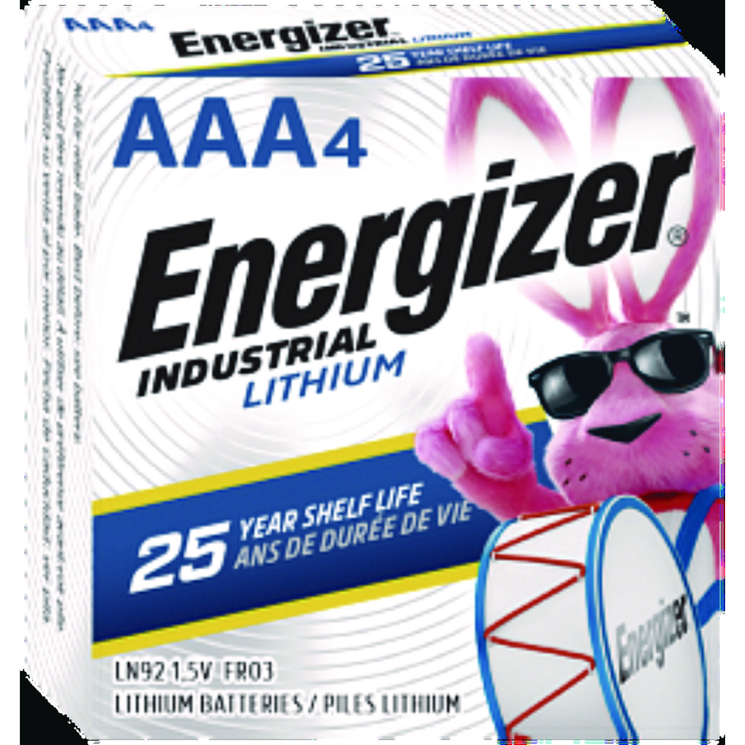 Energizer® Industrial Lithium AAA Battery, 1.5 V, 4/Pack