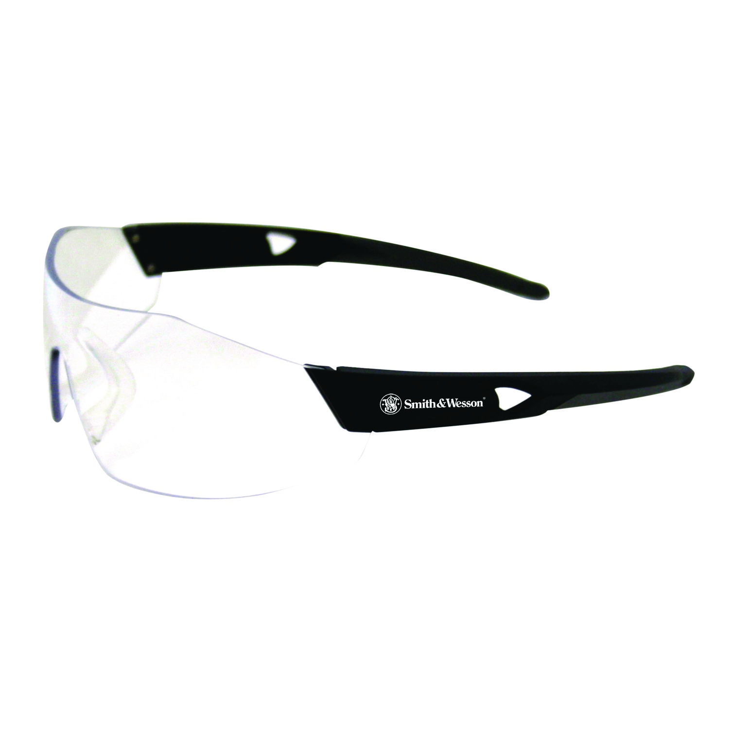 Smith & Wesson® 44 Magnum Safety Glasses, Black Frame, Clear Lens, 12/Box