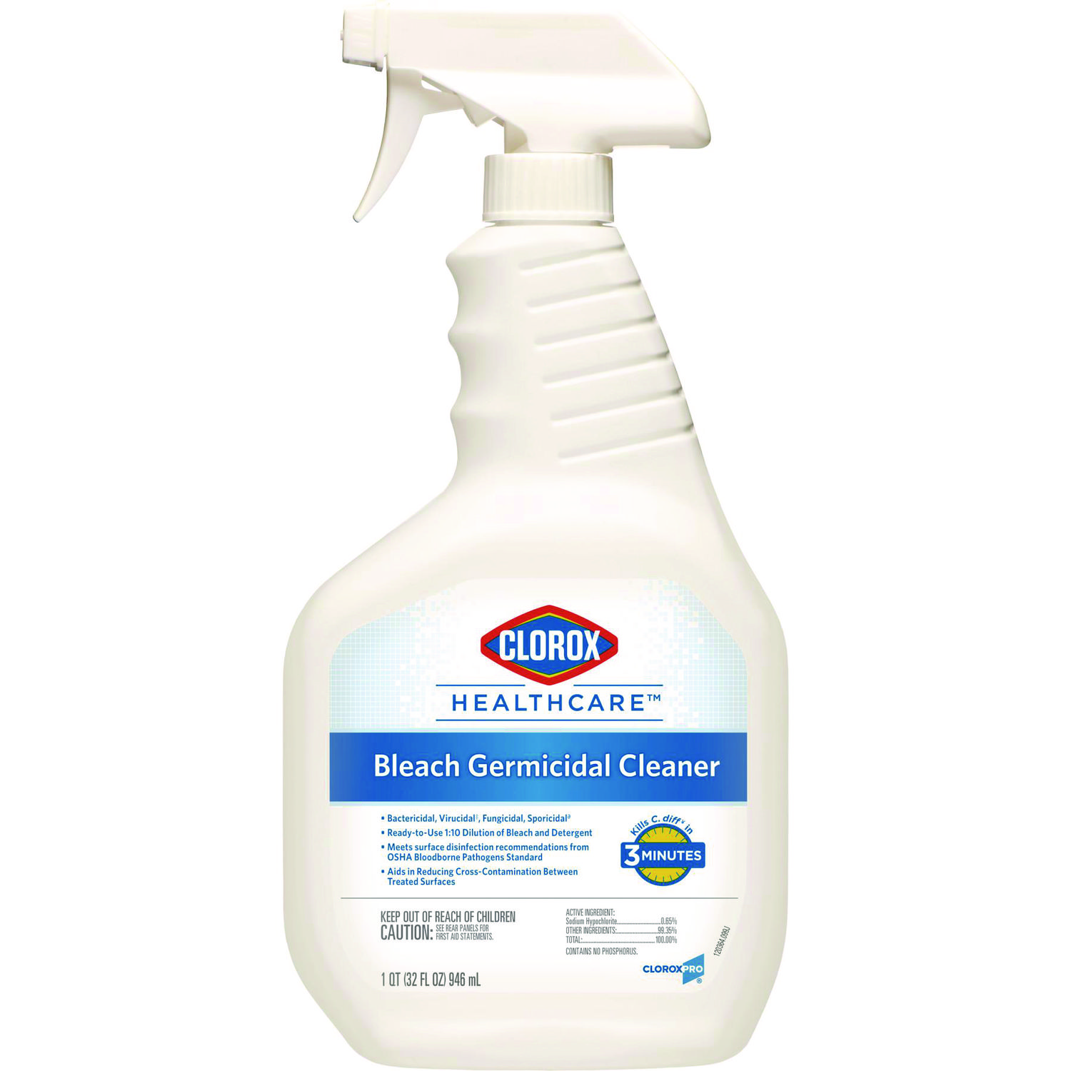 Bleach Germicidal Cleaner, 32 oz Spray Bottle