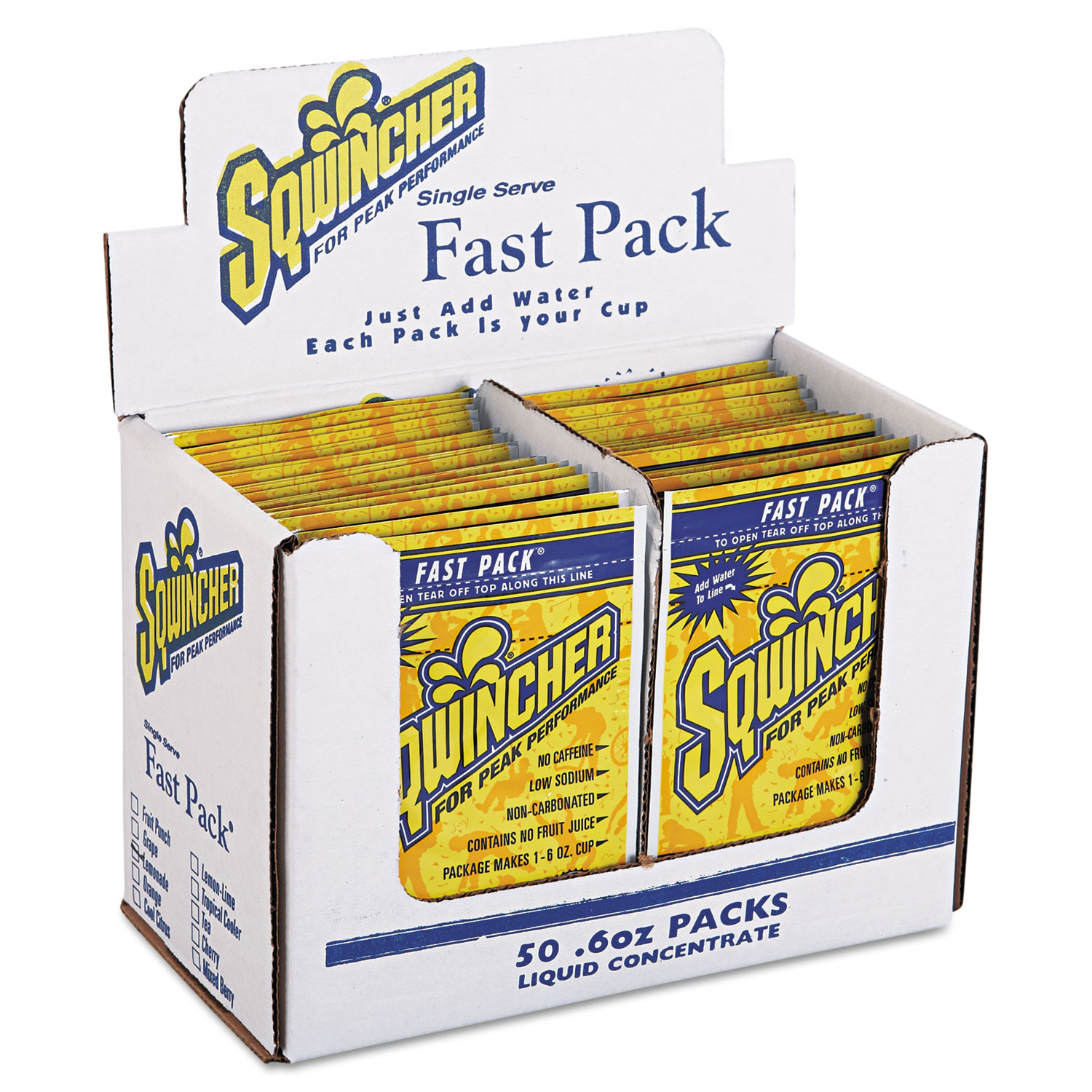 Fast Pack Drink Package, Lemonade, .6oz Packet, 200/Carton