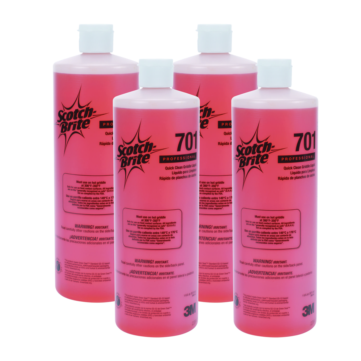 Quick Clean Griddle Liquid, 1 qt Bottle, 4/Carton - myEliteProducts