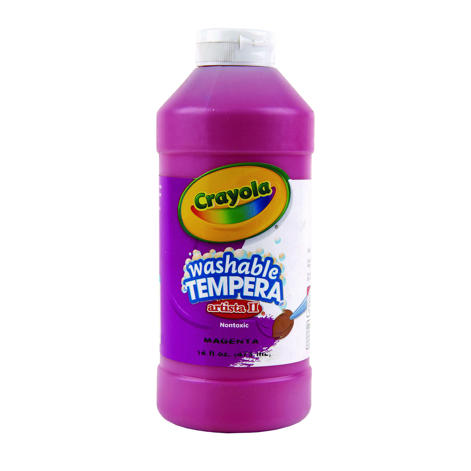 Artista II Washable Tempera Paint, Magenta, 16 oz Bottle