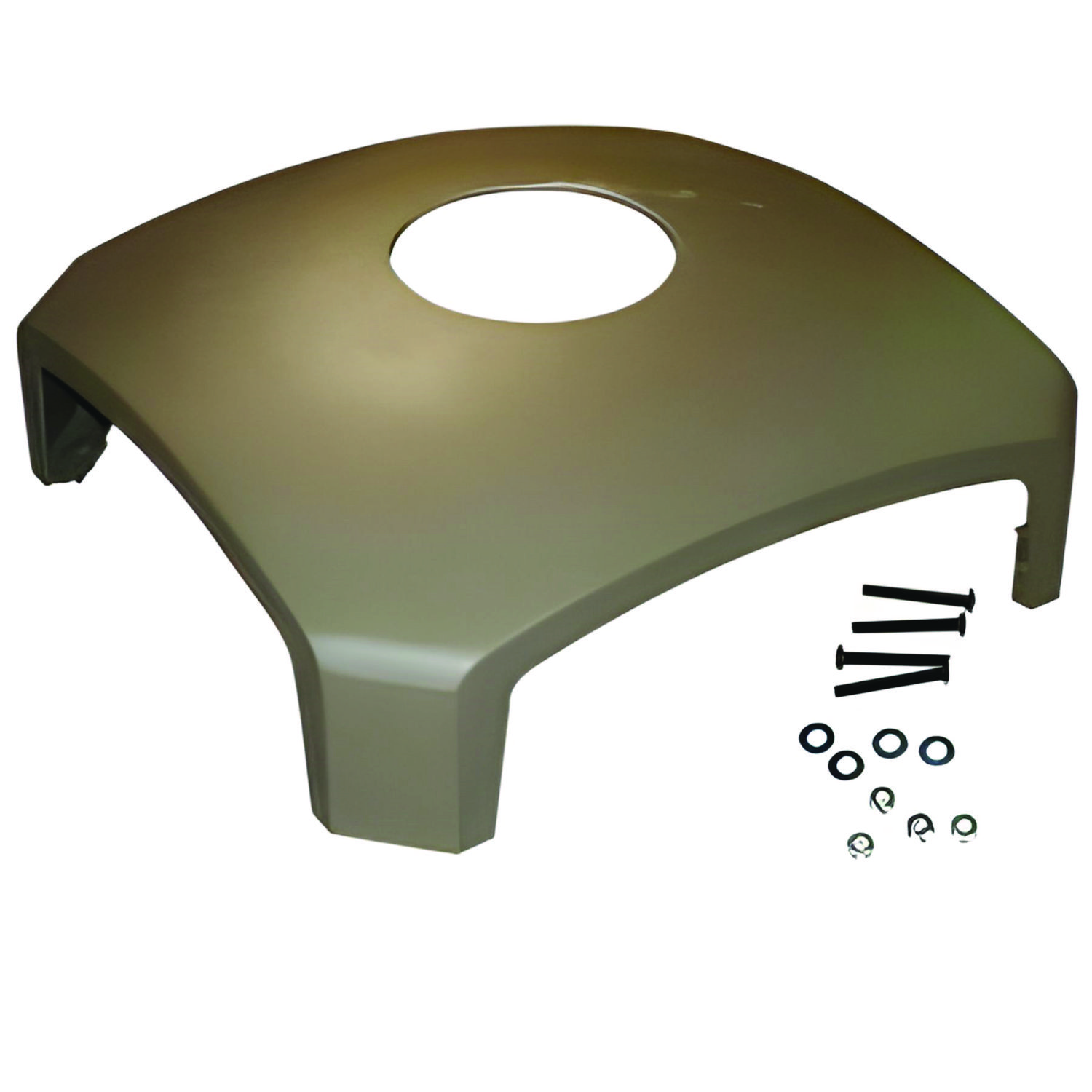 Dome Top with Hole for Landmark Series Waste Receptacle, 26" Diameter, Driftwood