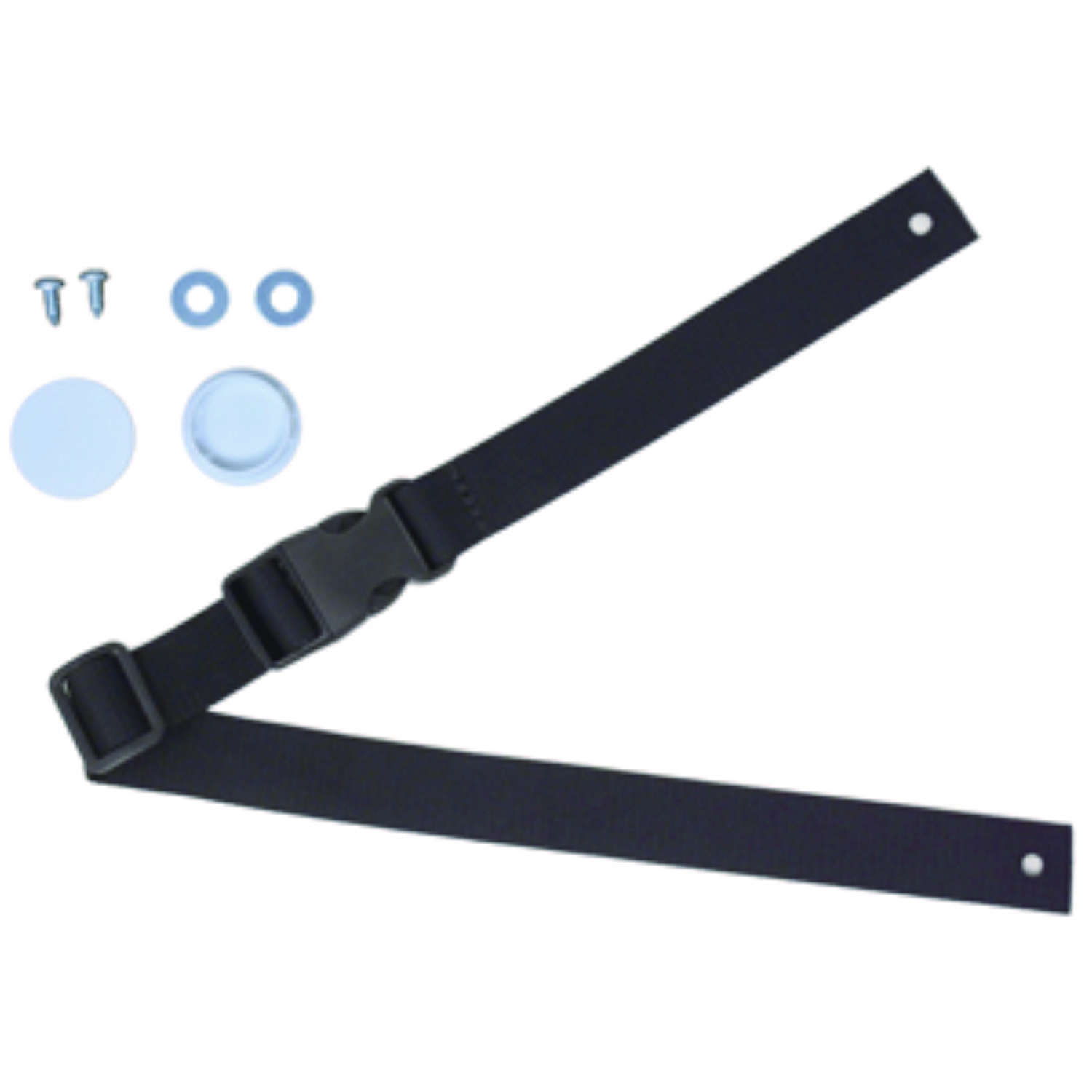 Safety Strap Kit with Hardware for Baby-Changing Station, 3 x 7, Black
