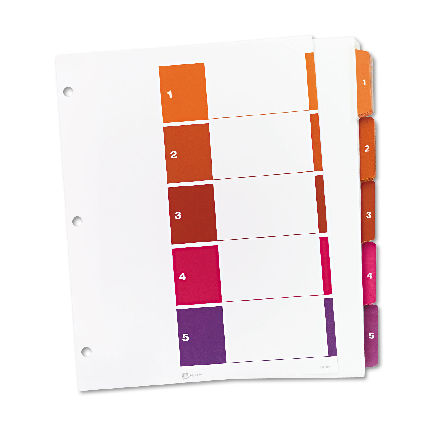 Ready Index Customizable Table of Contents Asst Dividers, 5-Tab, Ltr, 24 Sets