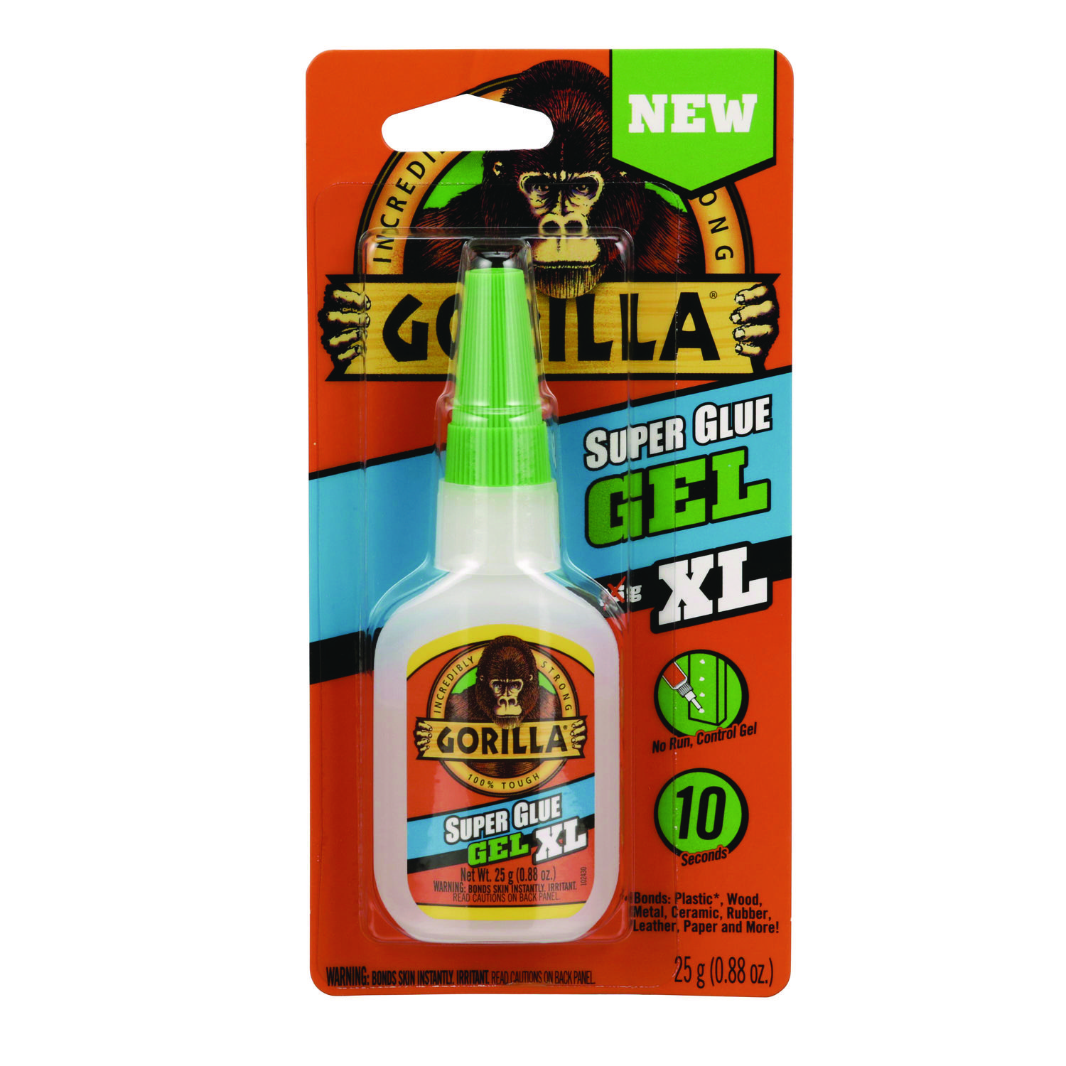 Super Glue Gel, 0.88 oz, Dries Clear