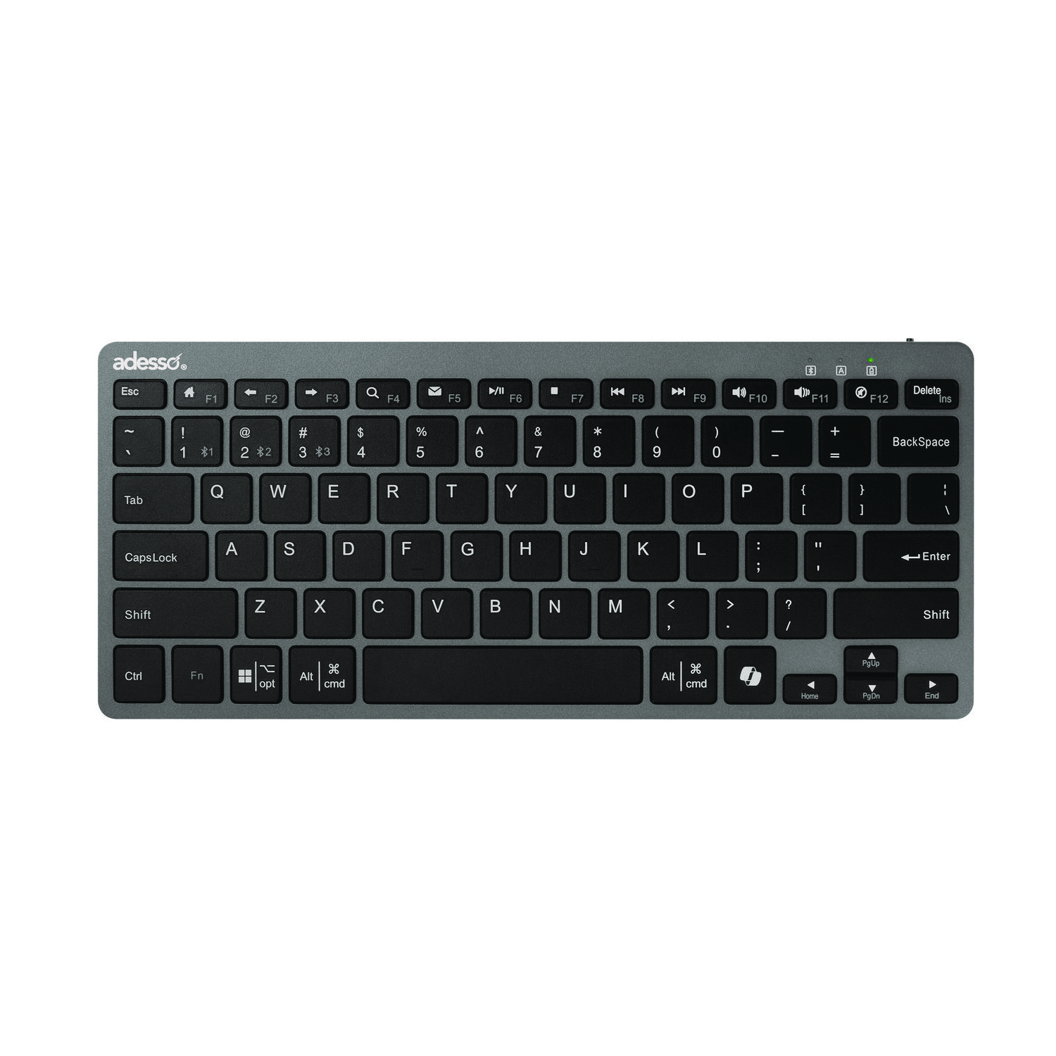 Adesso WKB-7000 Keyboard, Gray/Black