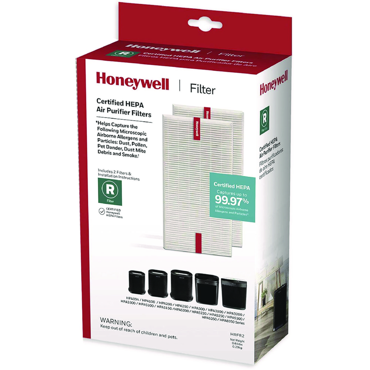 Honeywell HEPA Air Purifier Filter, Box of 2 Filters