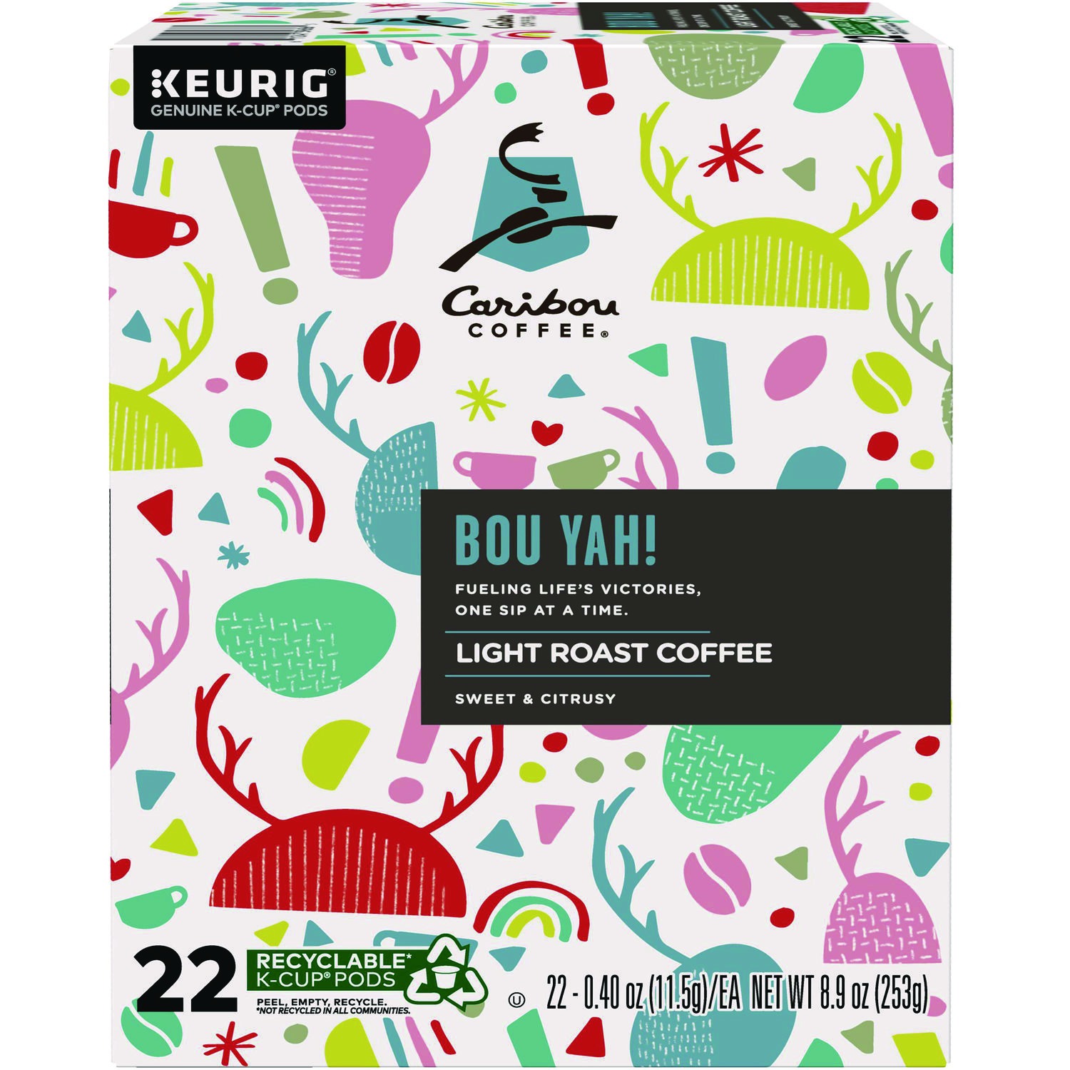 BOU YAH K-Cup Pods, Light Roast, 22/Box