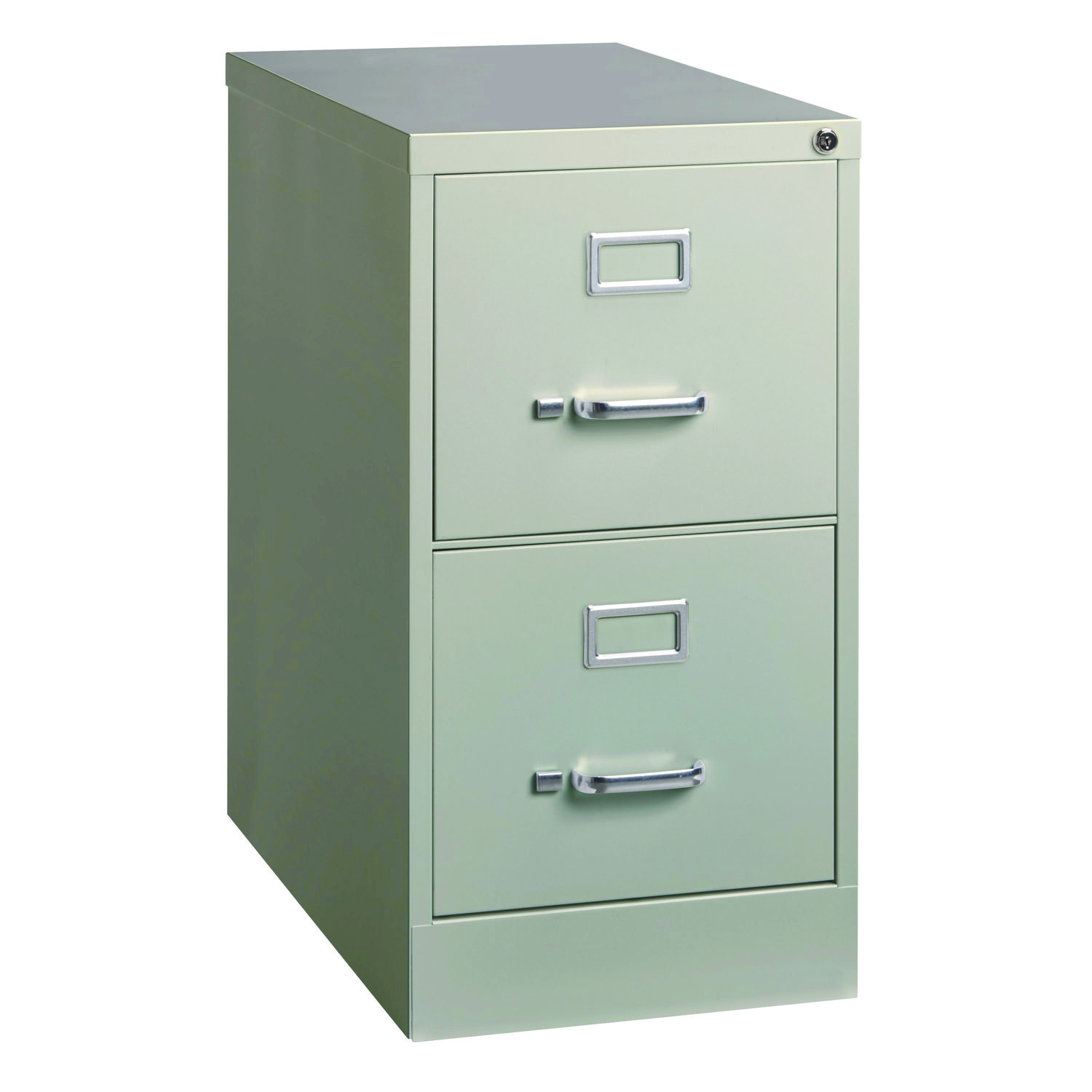 Two-Drawer Economy Vertical File, 2 Letter-Size File Drawers, Light Gray, 15″ x 25″ x 28.38″