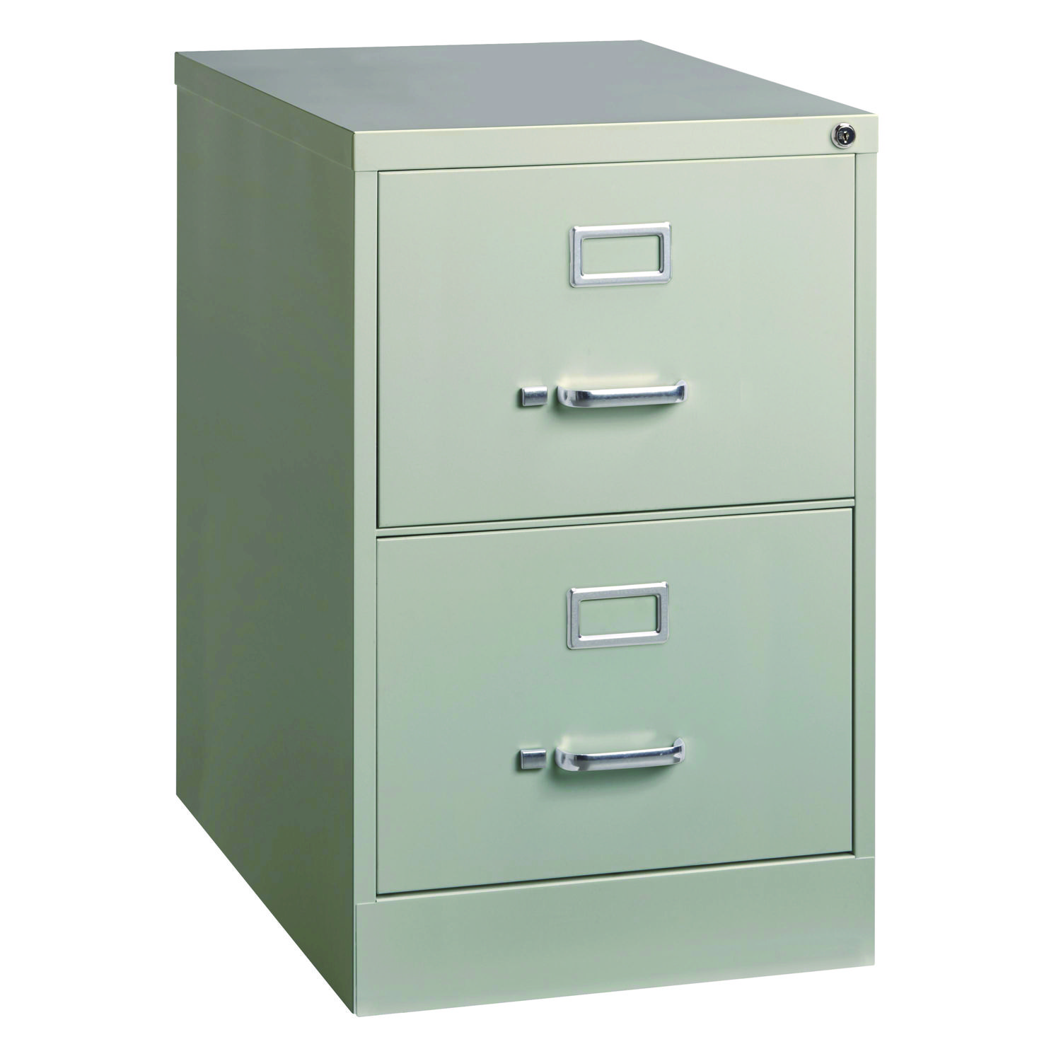 Two-Drawer Economy Vertical File, 2 Legal-Size File Drawers, Light Gray, 15″ x 25″ x 28.38″