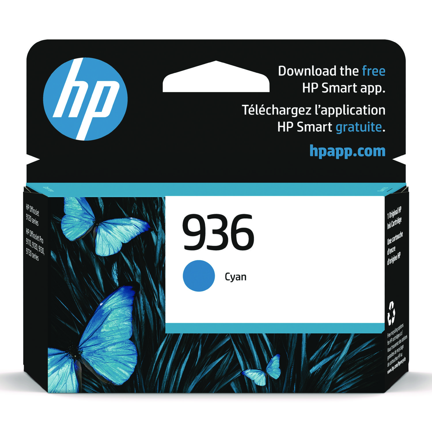 HP 936, (4S6U9LN) Cyan Original Ink Cartridge