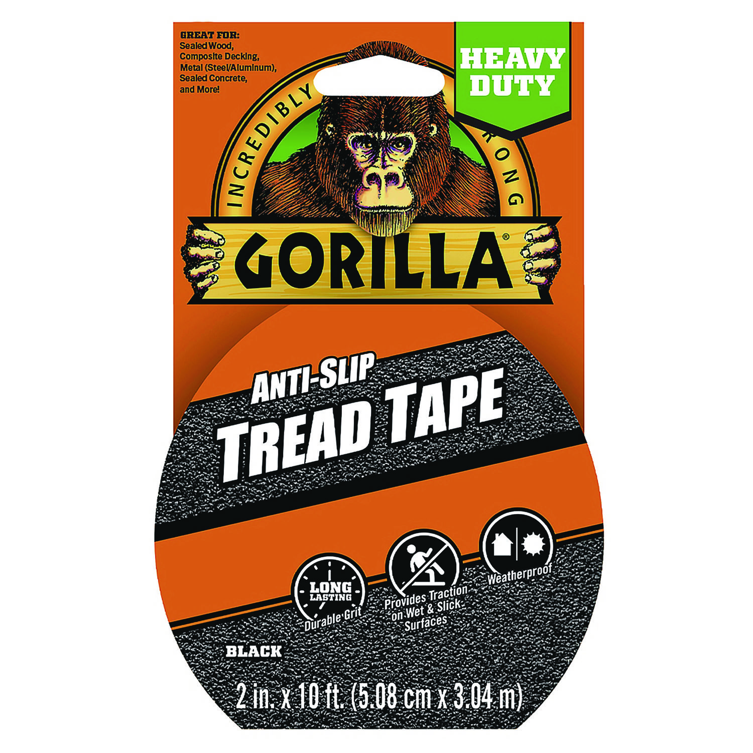 Tread Tape, 3″ Core, 2″ x 10 ft, Black